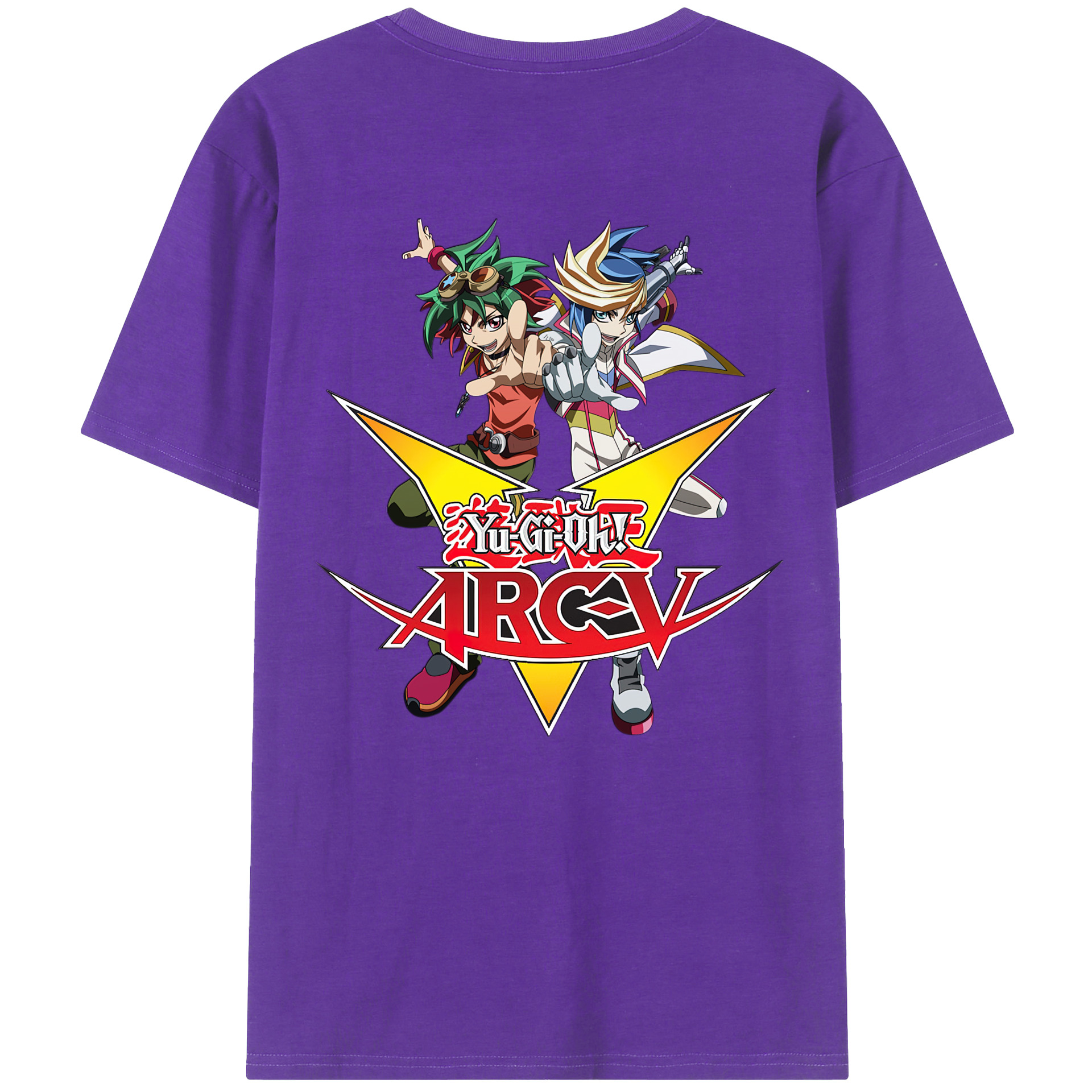 （画像用） 遊☆戯☆王 Yu-Gi-Oh! 綿100％ メンズ半袖Tシャツ（バックプリント） 通気性