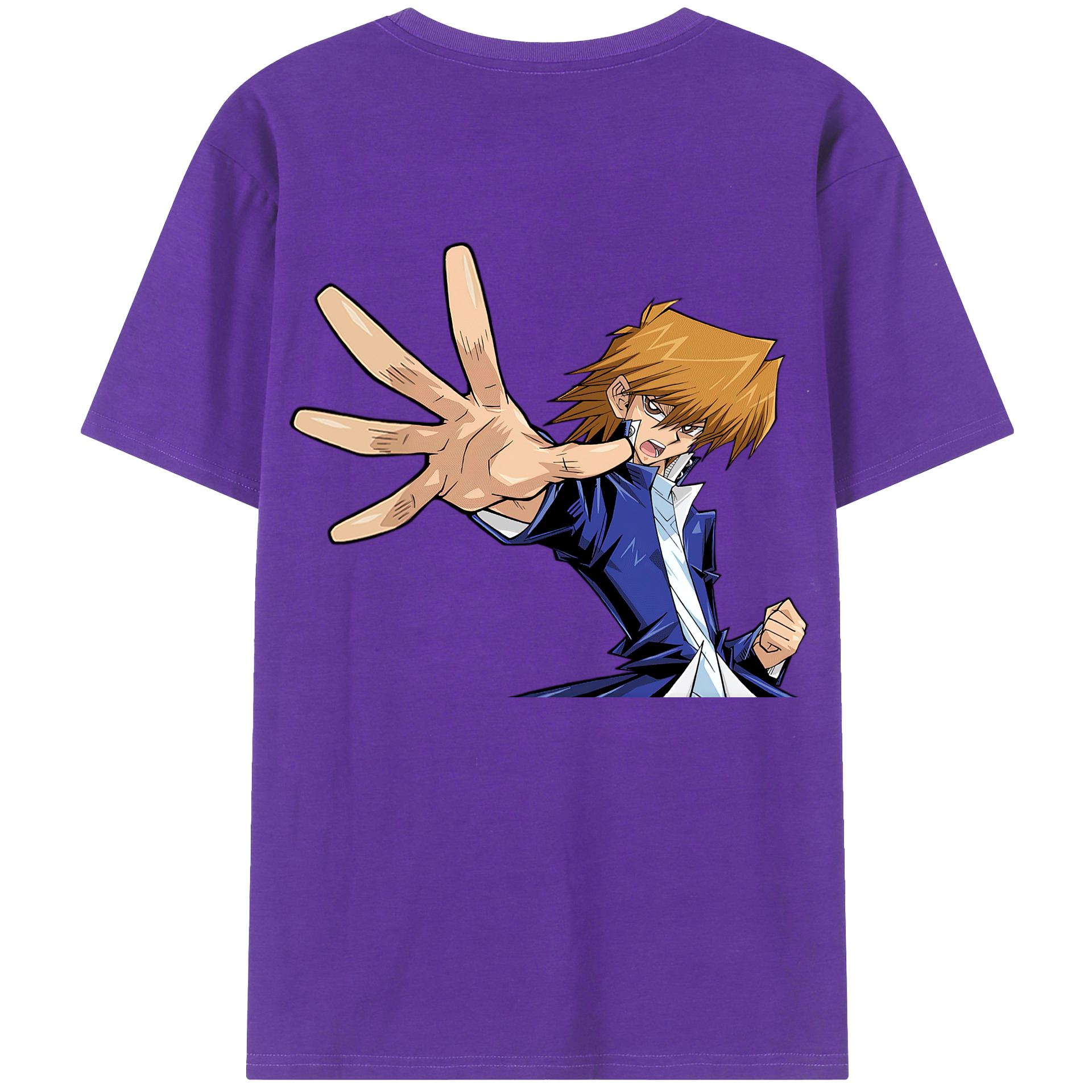 （画像用） 遊☆戯☆王 Yu-Gi-Oh! 綿100％ メンズ半袖Tシャツ（バックプリント） 通気性