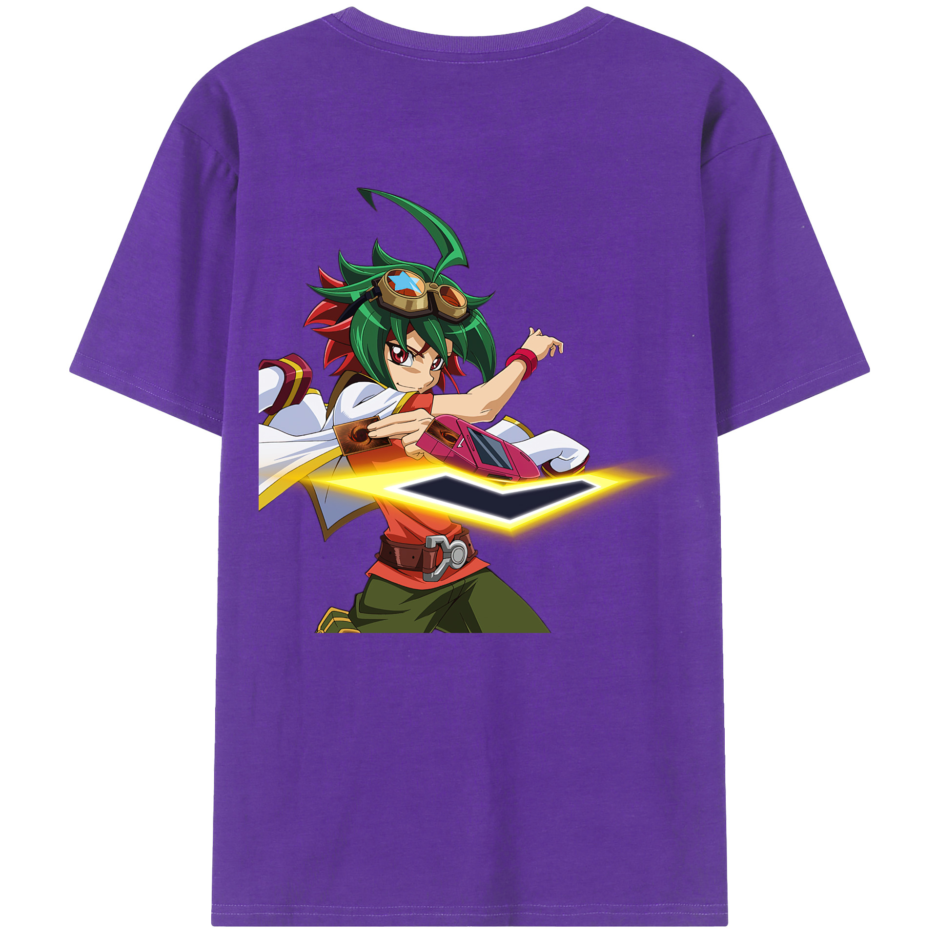 （画像用） 遊☆戯☆王 Yu-Gi-Oh! 綿100％ メンズ半袖Tシャツ（バックプリント） 通気性
