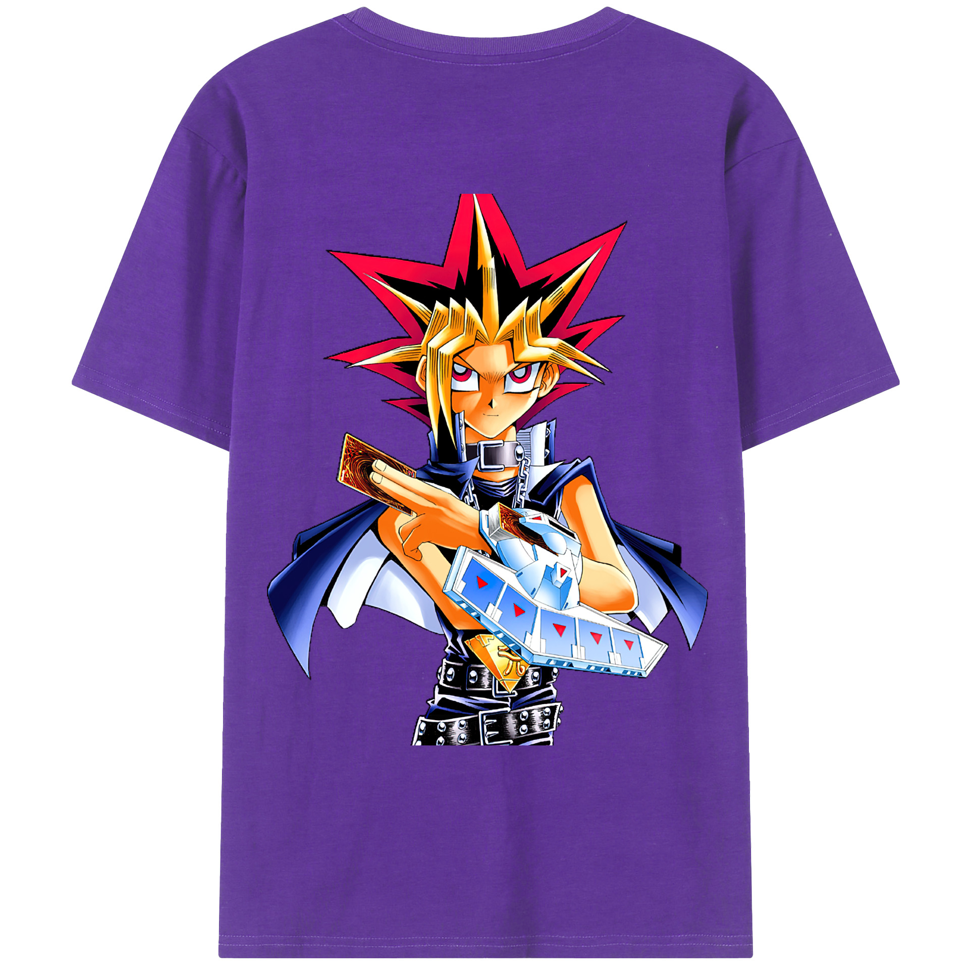 （画像用） 遊☆戯☆王 Yu-Gi-Oh! 綿100％ メンズ半袖Tシャツ（バックプリント） 通気性
