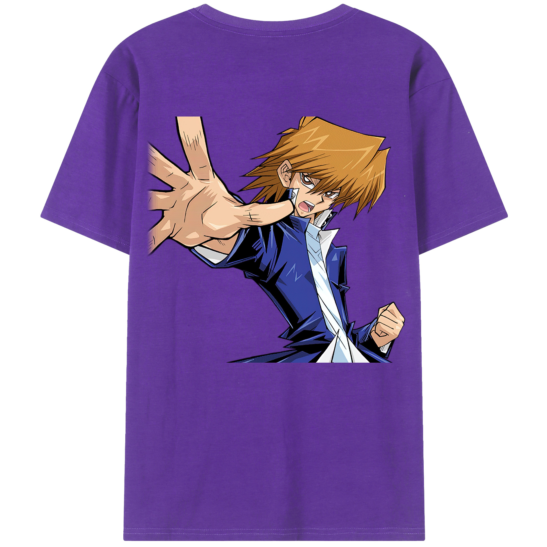（画像用） 遊☆戯☆王 Yu-Gi-Oh! 綿100％ メンズ半袖Tシャツ（バックプリント） 通気性
