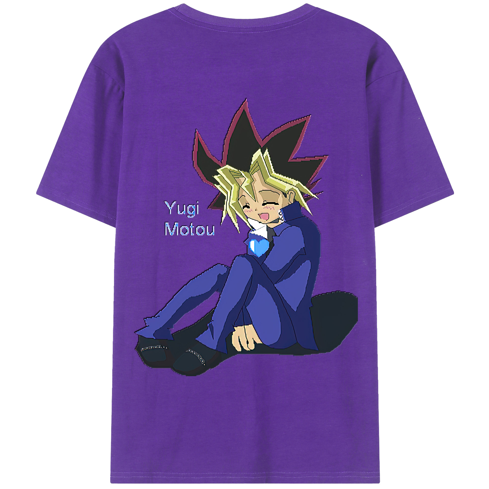 （画像用） 遊☆戯☆王 Yu-Gi-Oh! 綿100％ メンズ半袖Tシャツ（バックプリント） 通気性