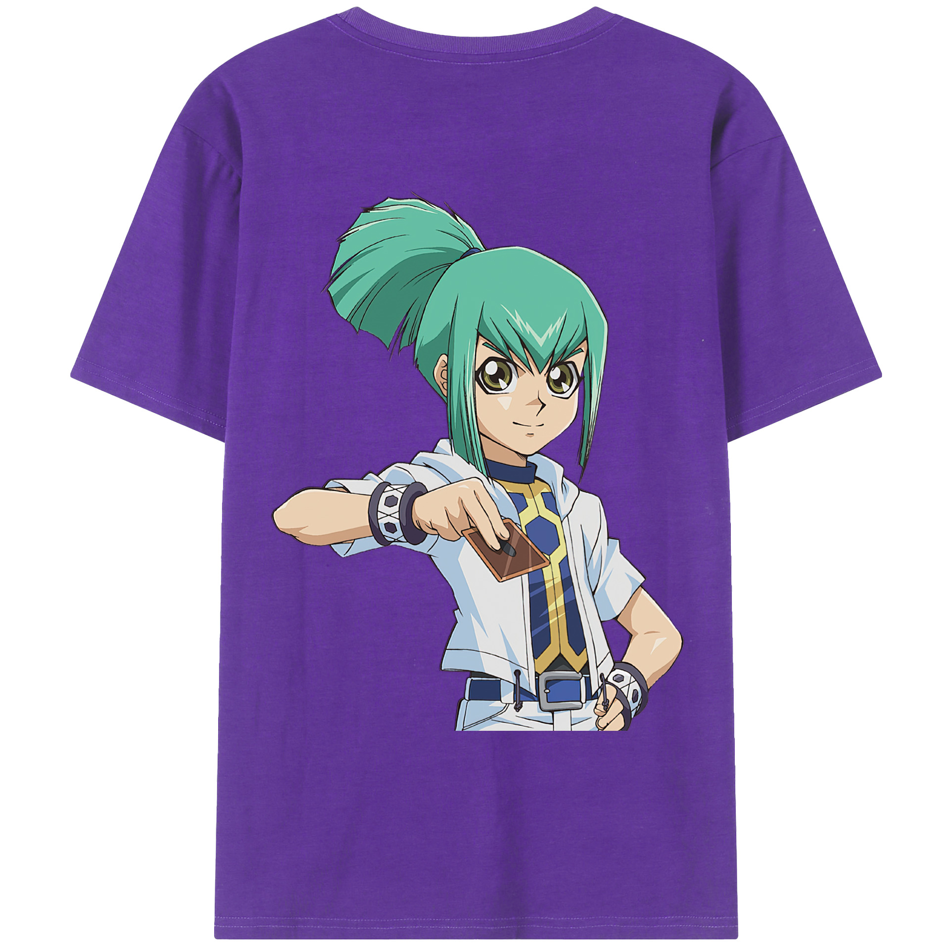 （画像用） 遊☆戯☆王 Yu-Gi-Oh! 綿100％ メンズ半袖Tシャツ（バックプリント） 通気性