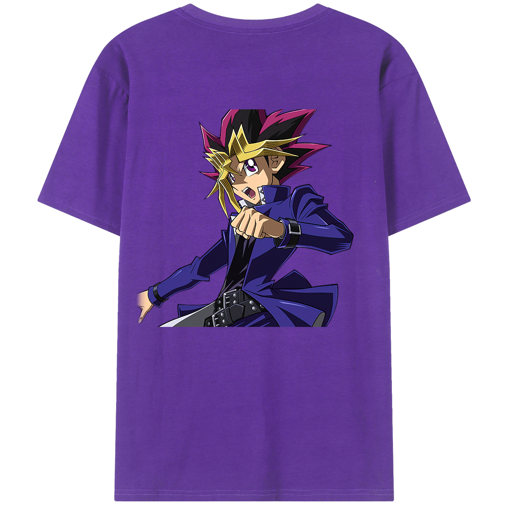 （画像用） 遊☆戯☆王 Yu-Gi-Oh! 綿100％ メンズ半袖Tシャツ（バックプリント） 通気性
