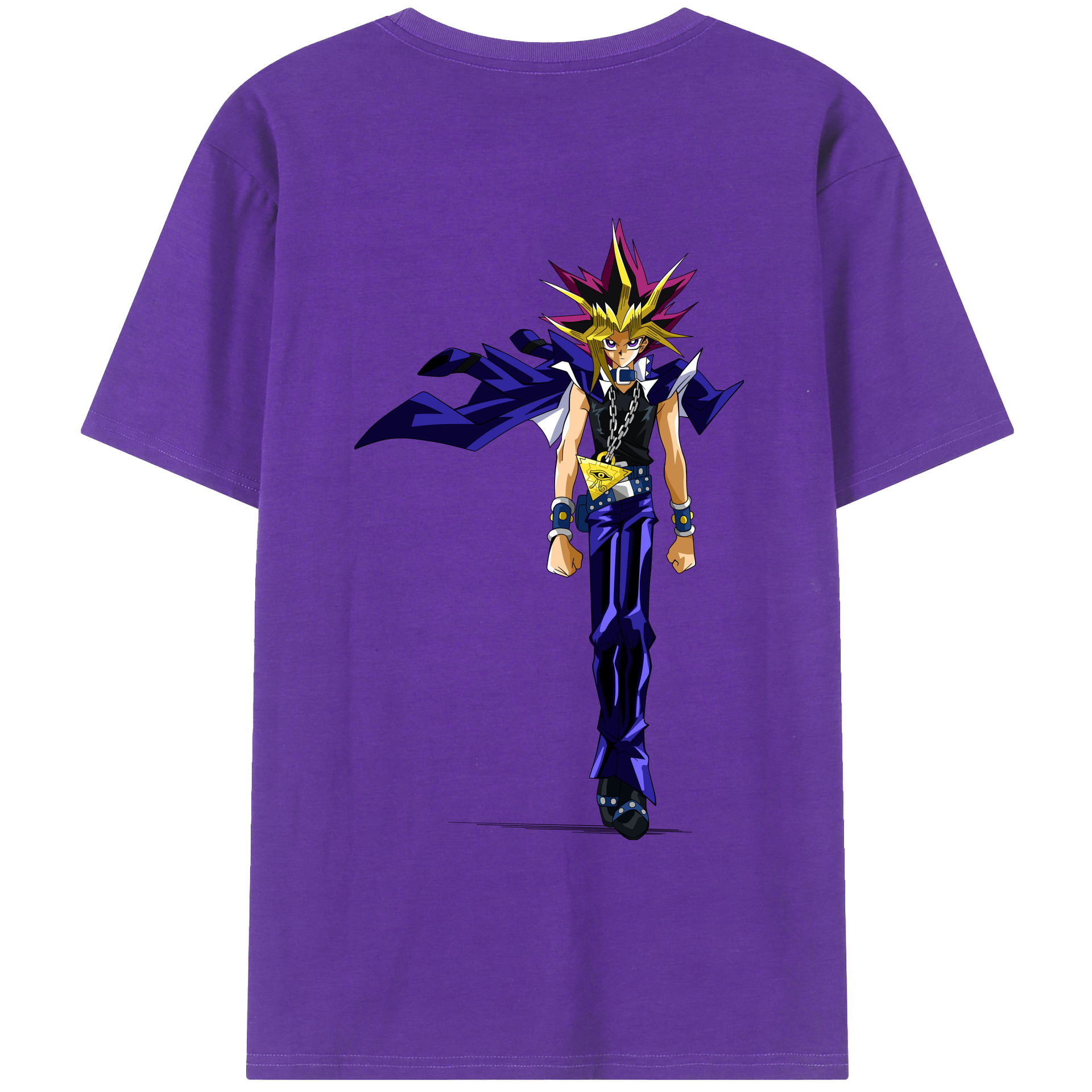（画像用） 遊☆戯☆王 Yu-Gi-Oh! 綿100％ メンズ半袖Tシャツ（バックプリント） 通気性