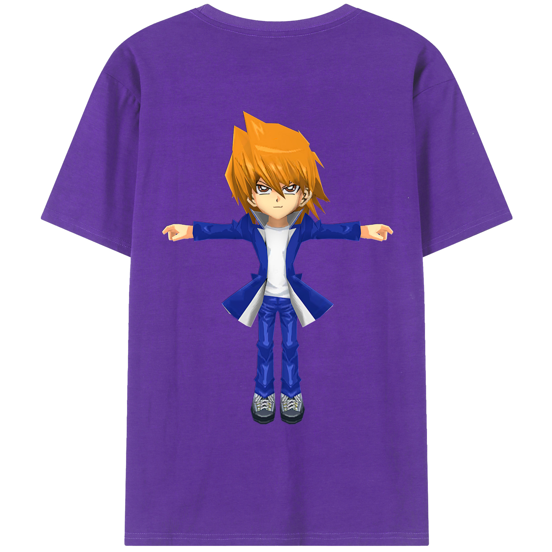 （画像用） 遊☆戯☆王 Yu-Gi-Oh! 綿100％ メンズ半袖Tシャツ（バックプリント） 通気性