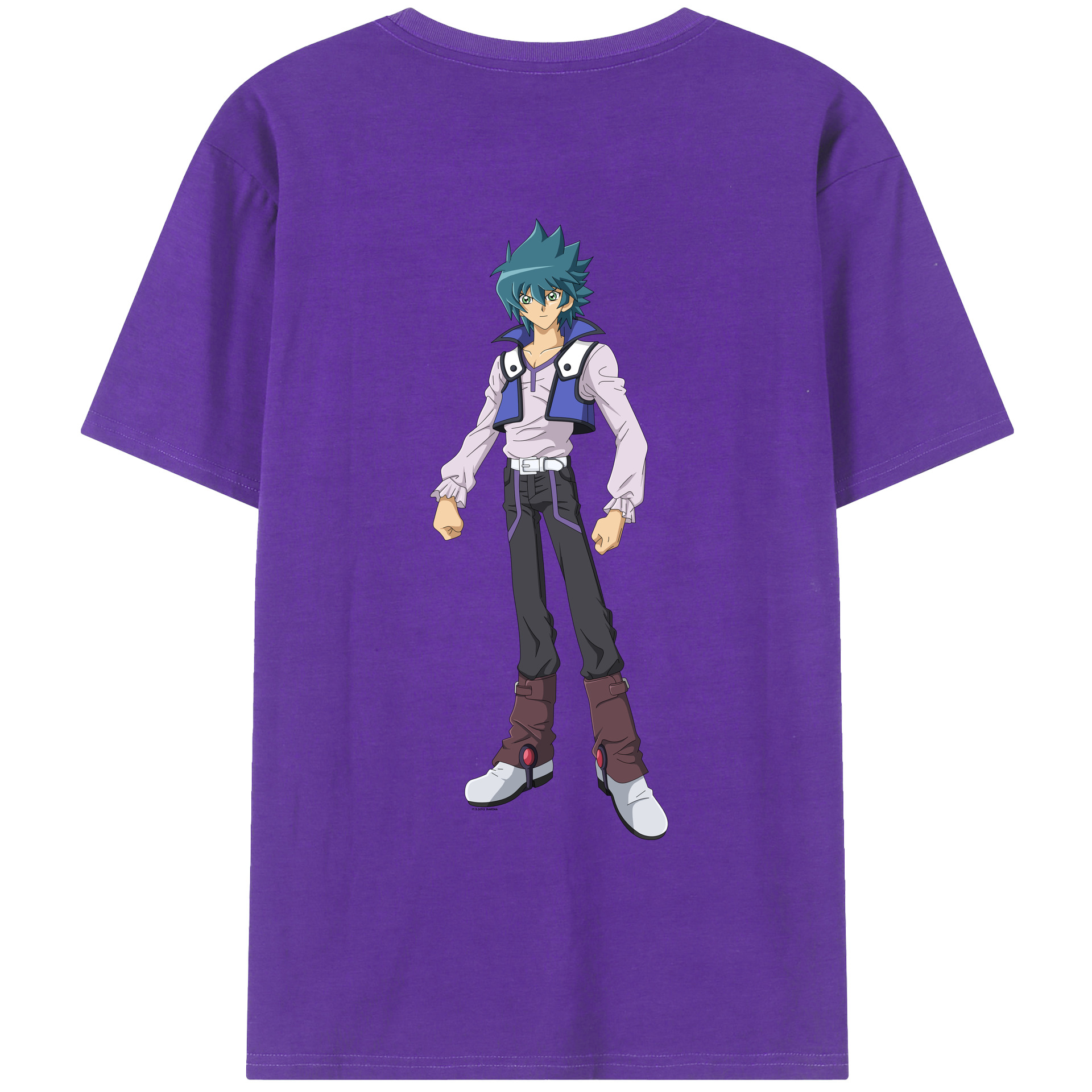 （画像用） 遊☆戯☆王 Yu-Gi-Oh! 綿100％ メンズ半袖Tシャツ（バックプリント） 通気性