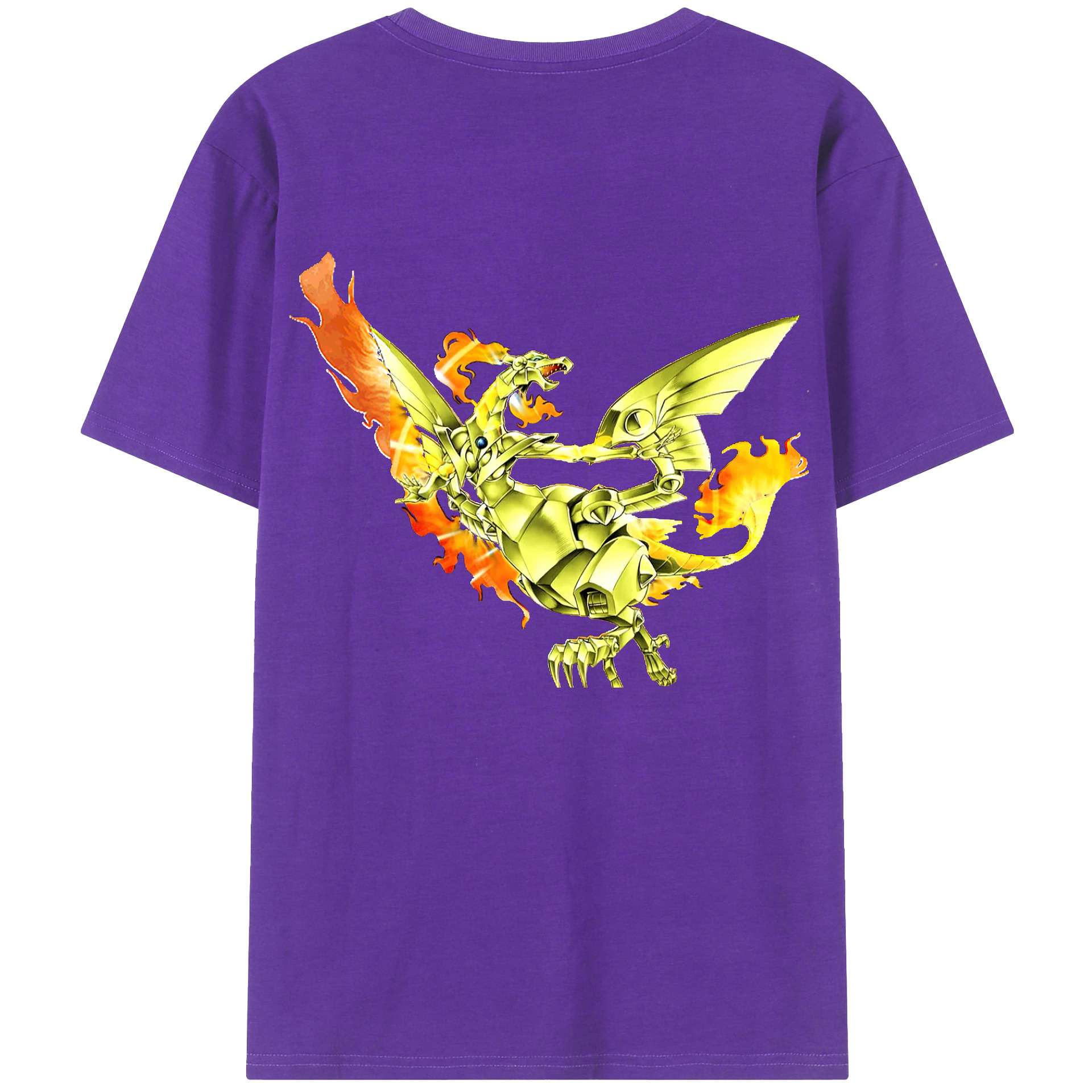 （画像用） 遊☆戯☆王 Yu-Gi-Oh! 綿100％ メンズ半袖Tシャツ（バックプリント） 通気性