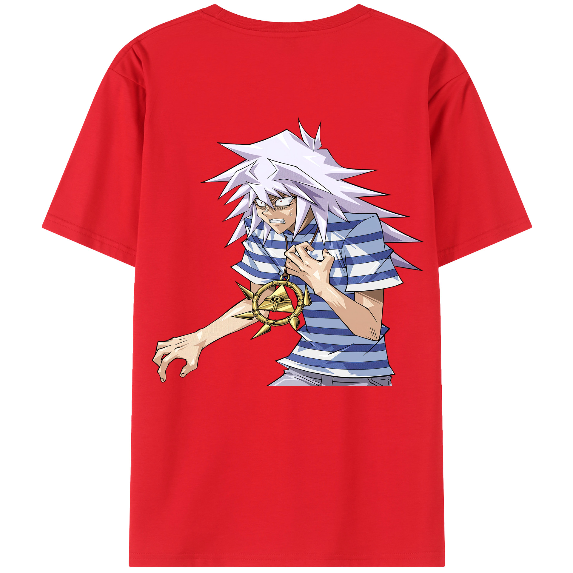 （画像用） 遊☆戯☆王 Yu-Gi-Oh! 綿100％ メンズ半袖Tシャツ（バックプリント） 通気性