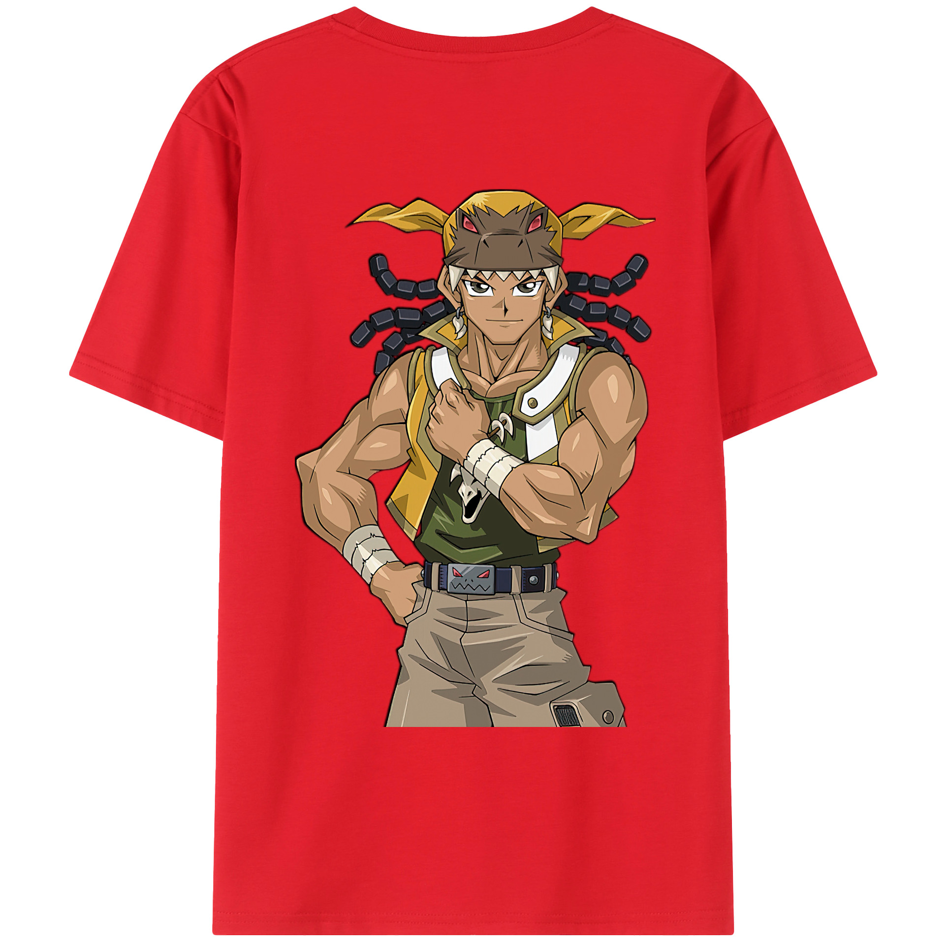 （画像用） 遊☆戯☆王 Yu-Gi-Oh! 綿100％ メンズ半袖Tシャツ（バックプリント） 通気性