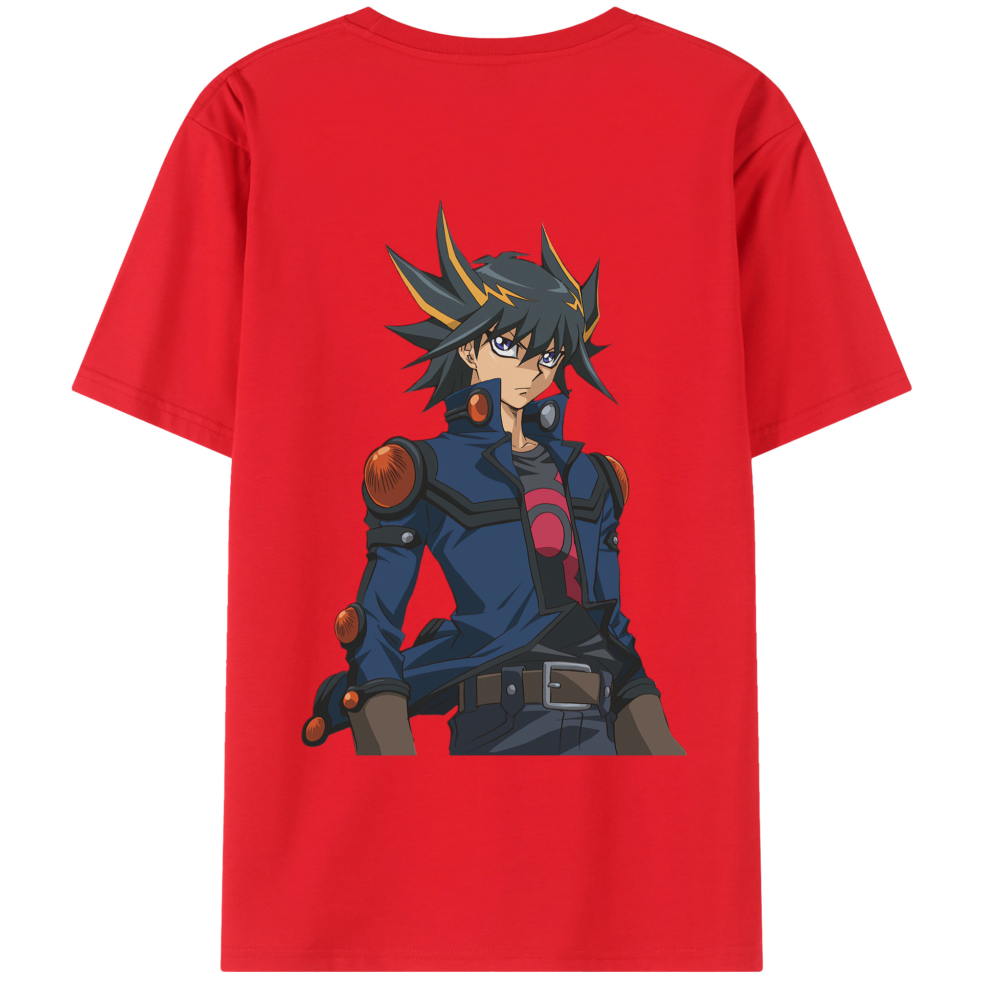 （画像用） 遊☆戯☆王 Yu-Gi-Oh! 綿100％ メンズ半袖Tシャツ（バックプリント） 通気性