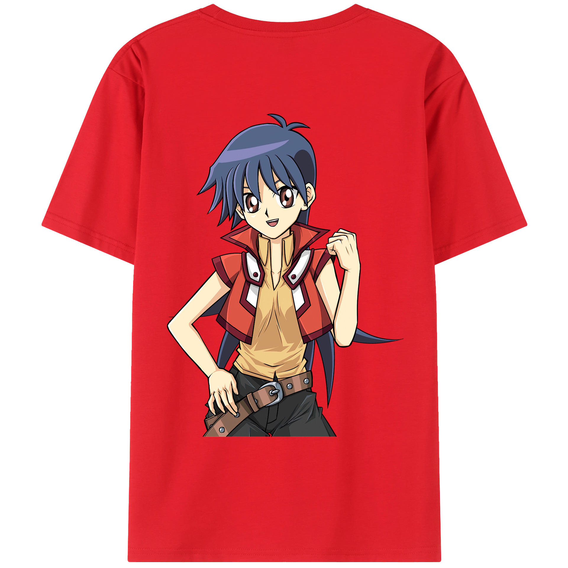 （画像用） 遊☆戯☆王 Yu-Gi-Oh! 綿100％ メンズ半袖Tシャツ（バックプリント） 通気性
