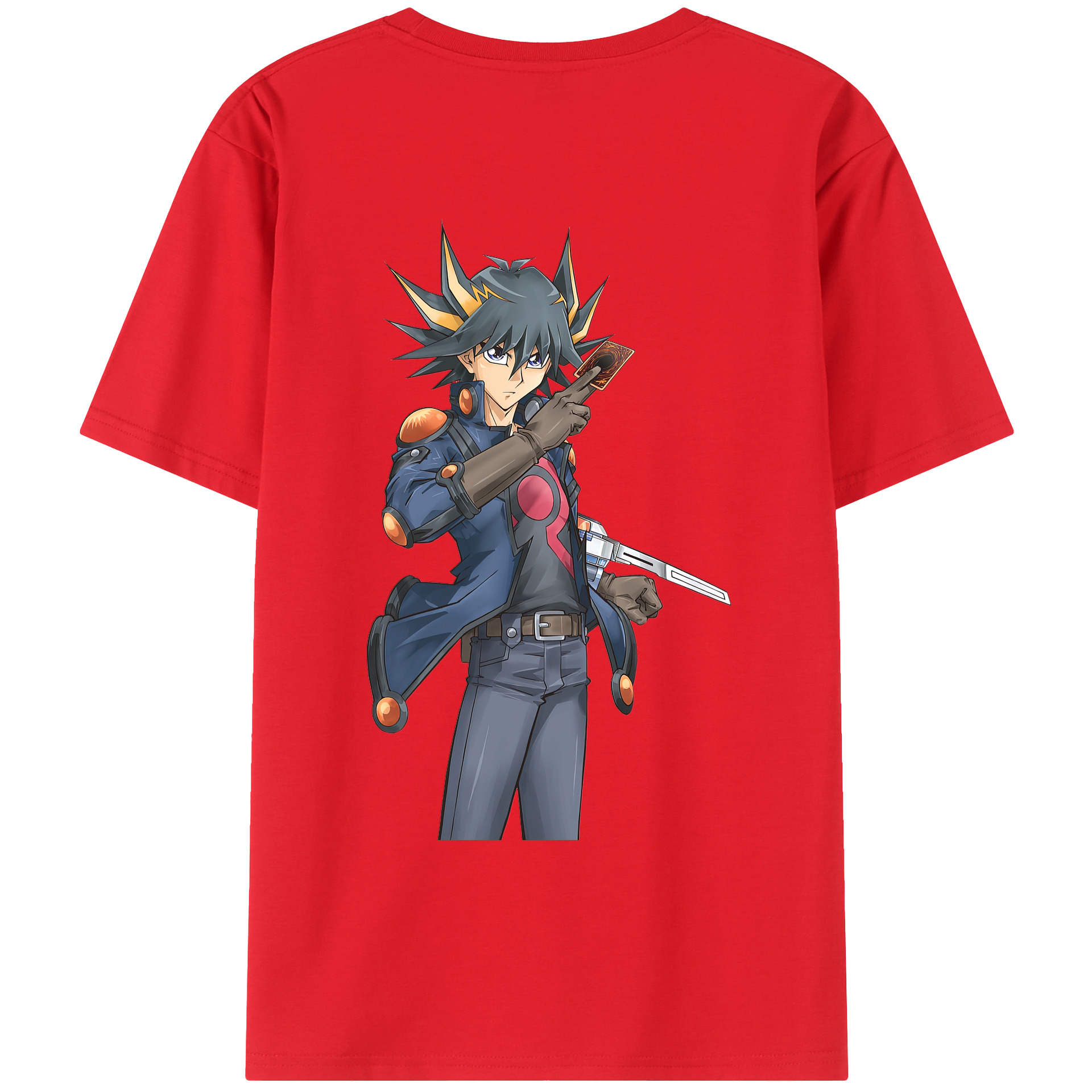 （画像用） 遊☆戯☆王 Yu-Gi-Oh! 綿100％ メンズ半袖Tシャツ（バックプリント） 通気性