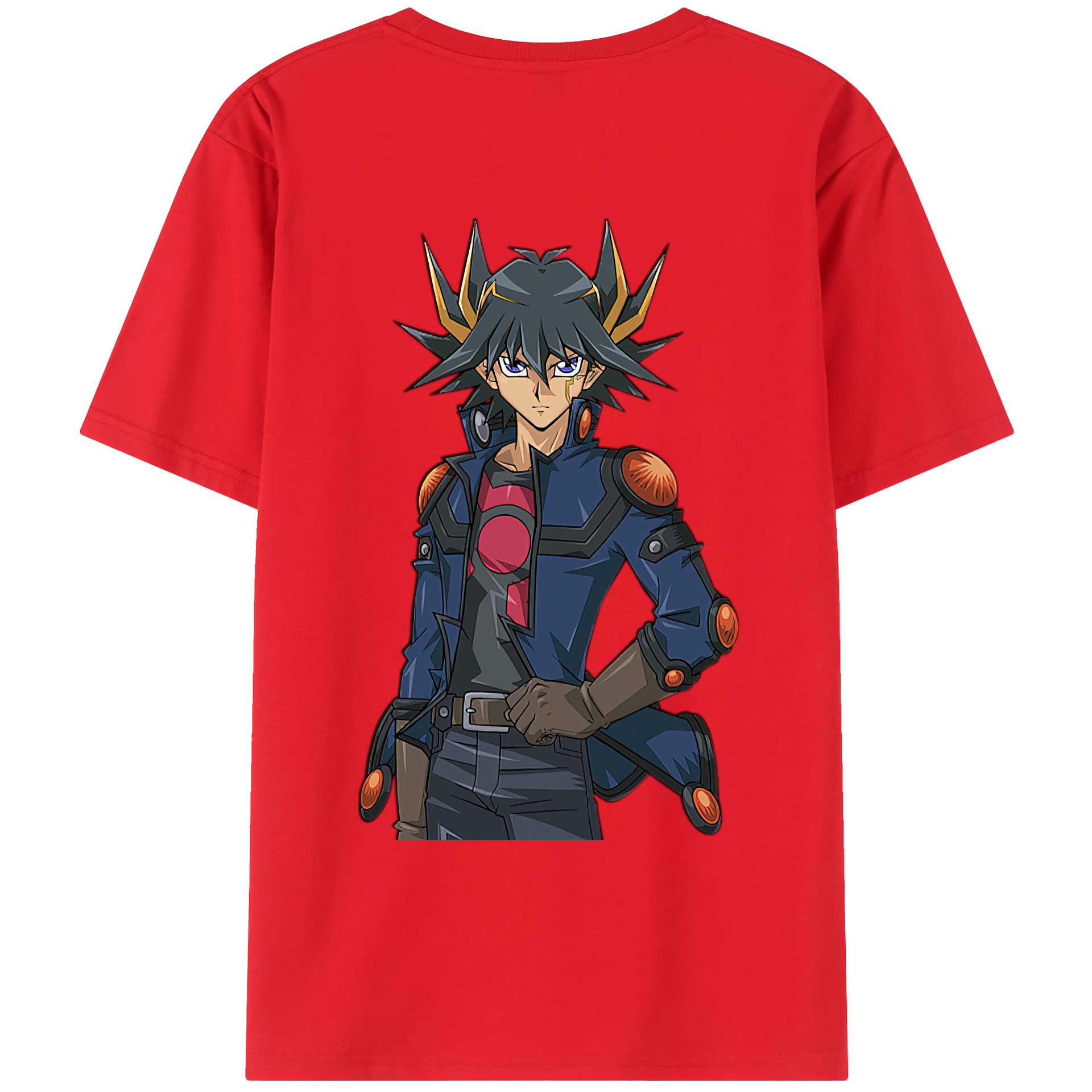 （画像用） 遊☆戯☆王 Yu-Gi-Oh! 綿100％ メンズ半袖Tシャツ（バックプリント） 通気性