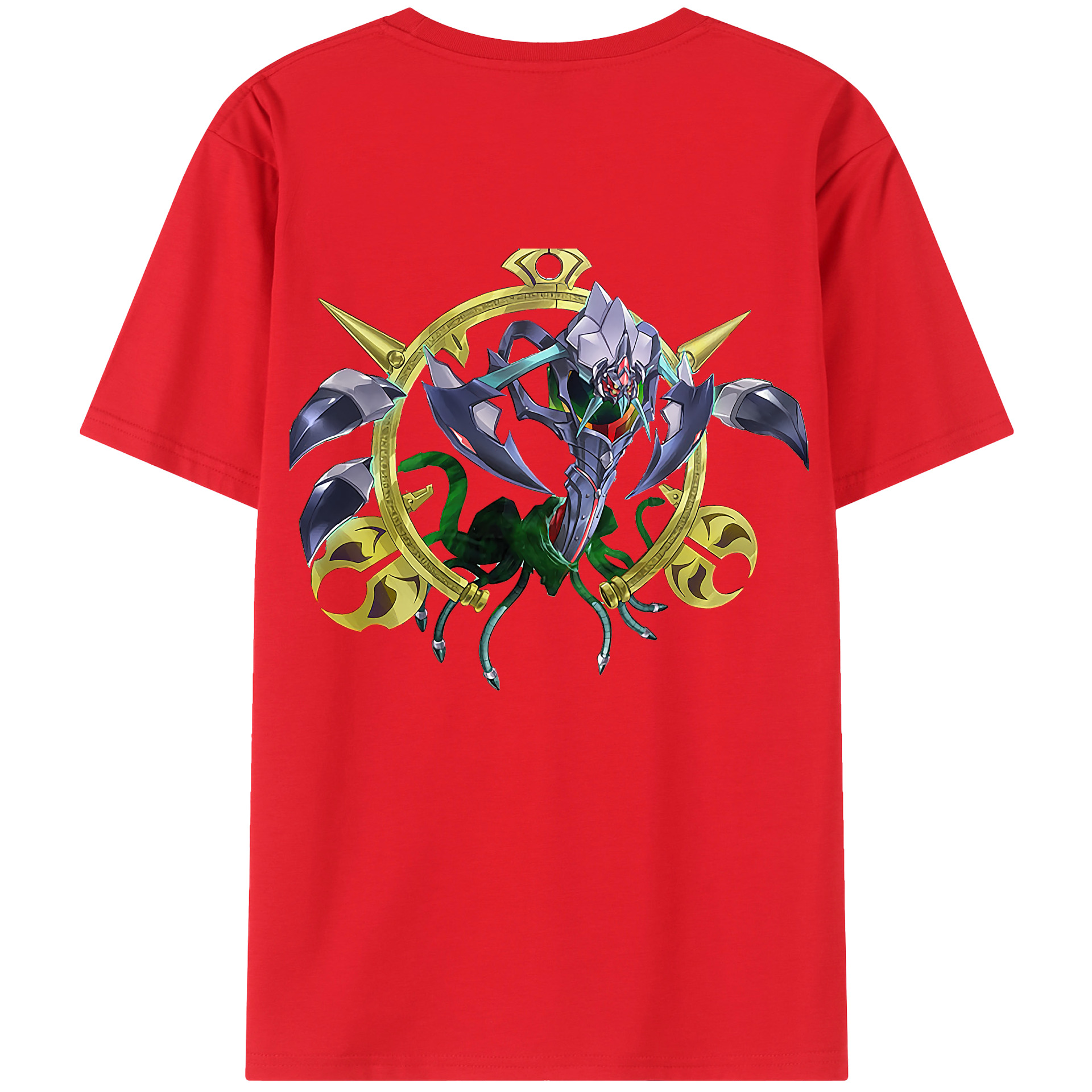 （画像用） 遊☆戯☆王 Yu-Gi-Oh! 綿100％ メンズ半袖Tシャツ（バックプリント） 通気性