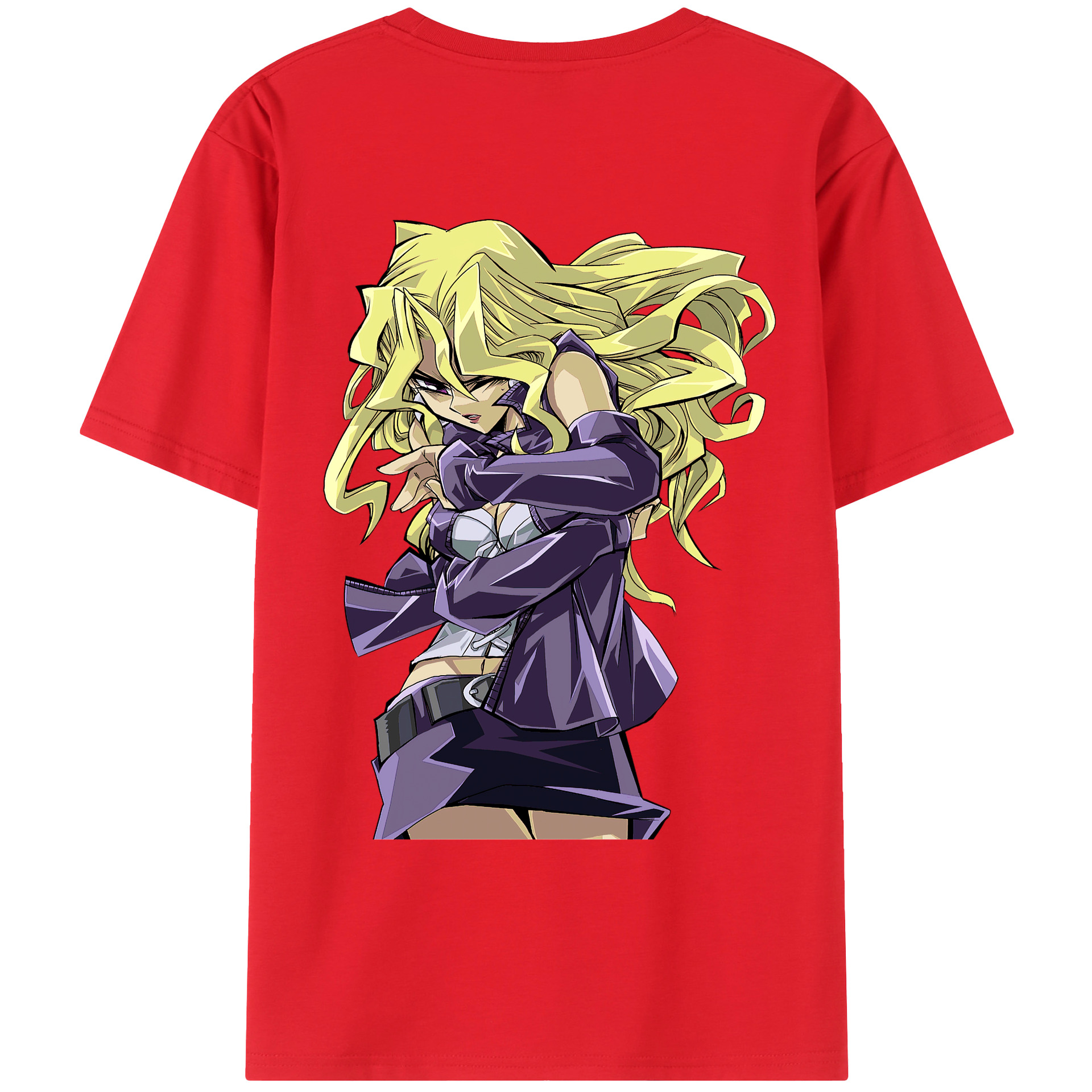 （画像用） 遊☆戯☆王 Yu-Gi-Oh! 綿100％ メンズ半袖Tシャツ（バックプリント） 通気性