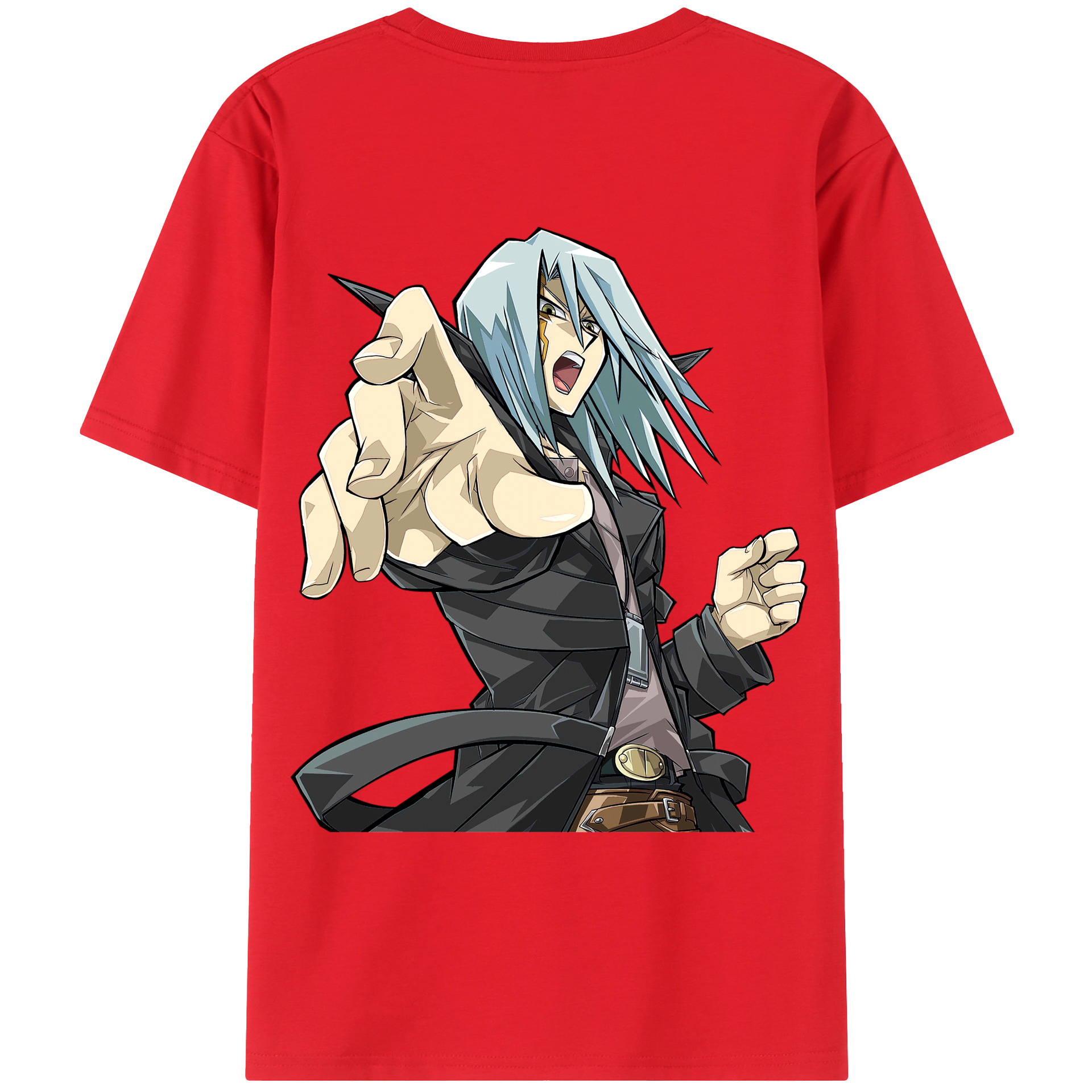 （画像用） 遊☆戯☆王 Yu-Gi-Oh! 綿100％ メンズ半袖Tシャツ（バックプリント） 通気性