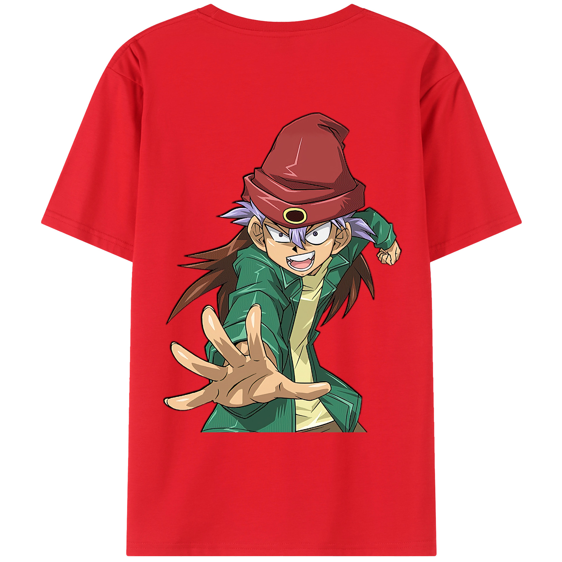 （画像用） 遊☆戯☆王 Yu-Gi-Oh! 綿100％ メンズ半袖Tシャツ（バックプリント） 通気性