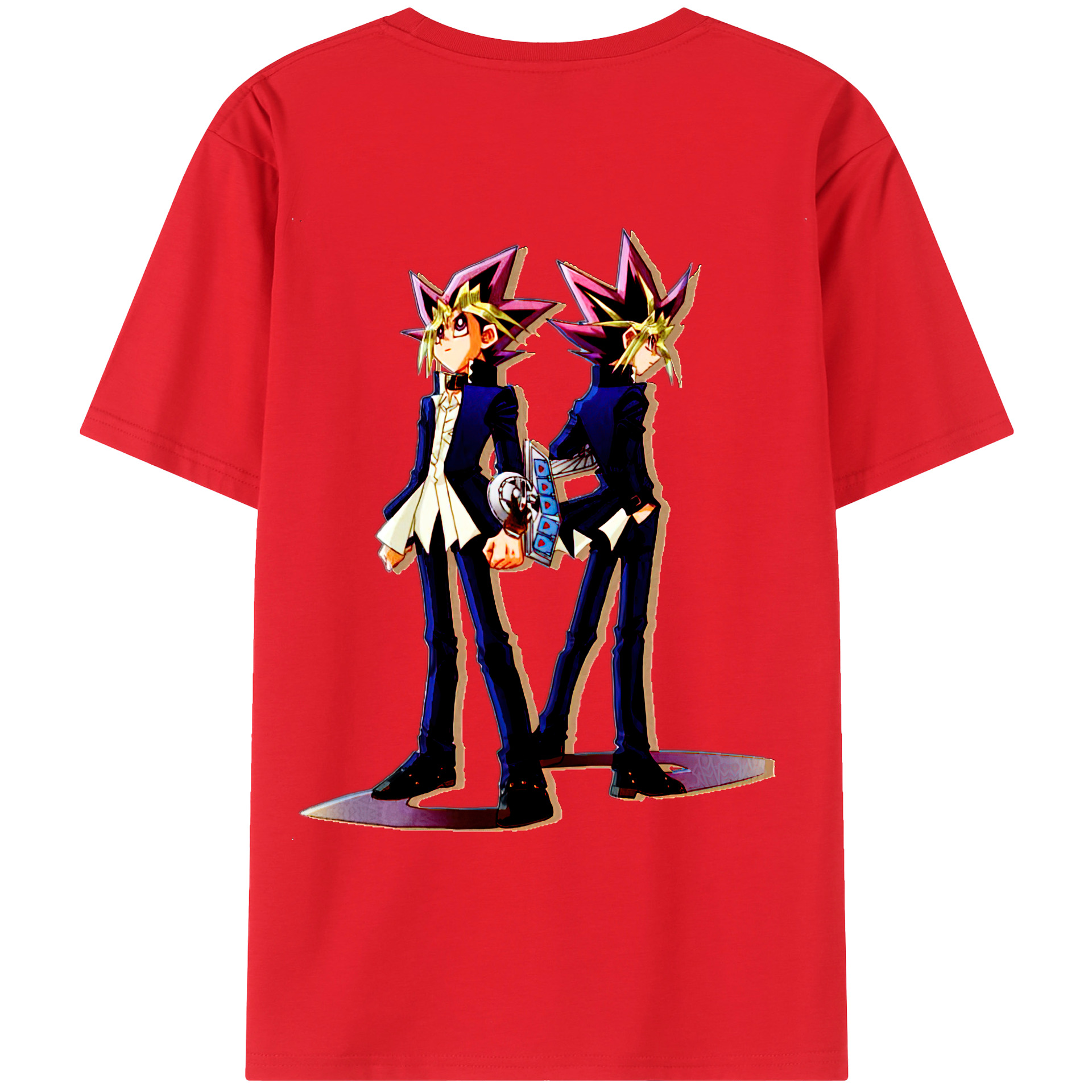 （画像用） 遊☆戯☆王 Yu-Gi-Oh! 綿100％ メンズ半袖Tシャツ（バックプリント） 通気性