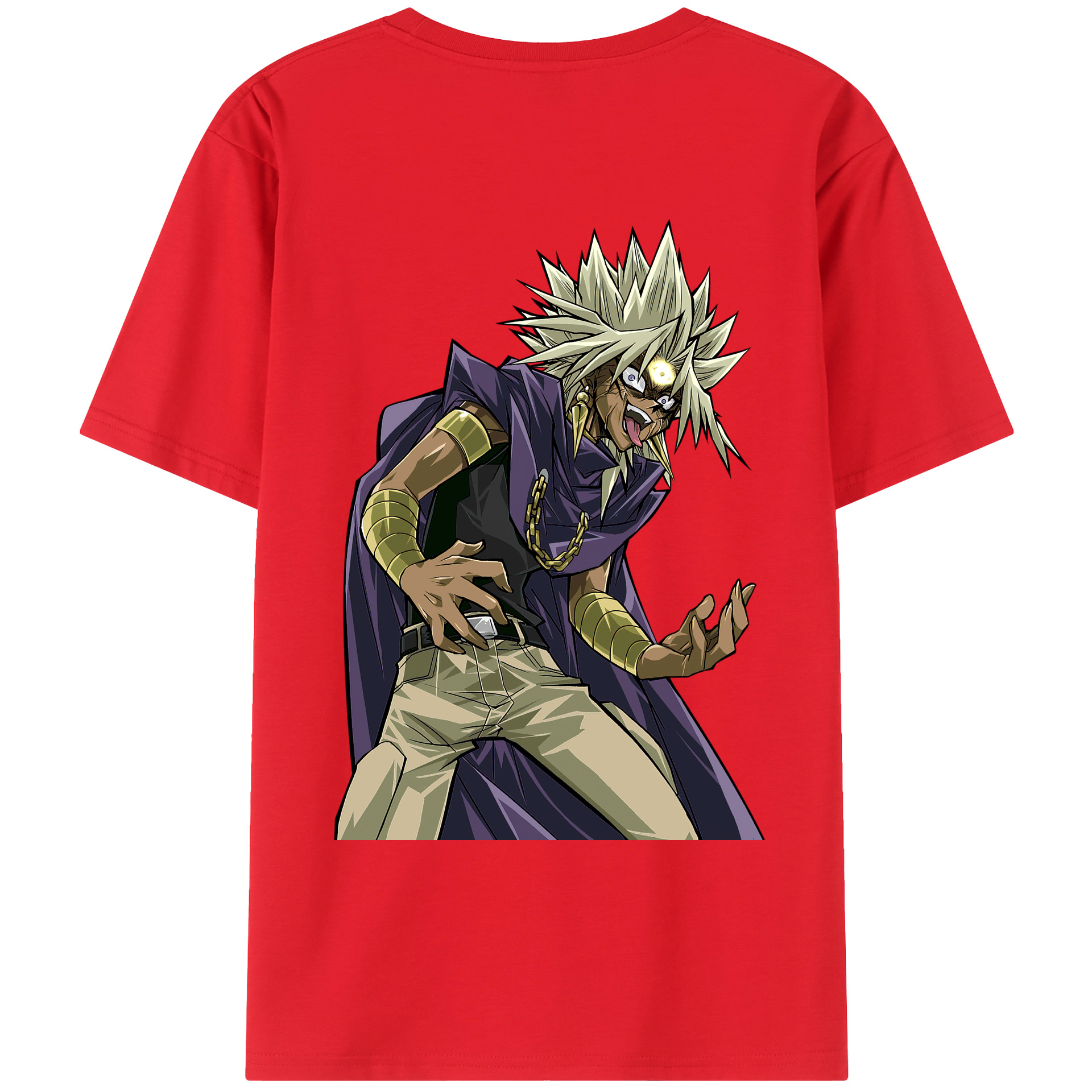 （画像用） 遊☆戯☆王 Yu-Gi-Oh! 綿100％ メンズ半袖Tシャツ（バックプリント） 通気性