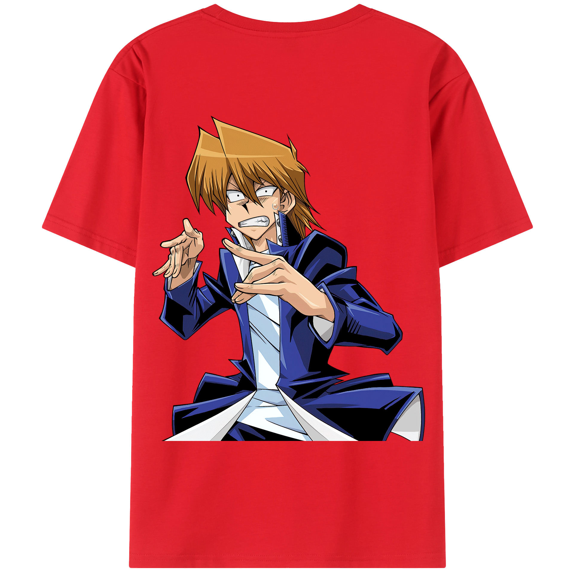 （画像用） 遊☆戯☆王 Yu-Gi-Oh! 綿100％ メンズ半袖Tシャツ（バックプリント） 通気性