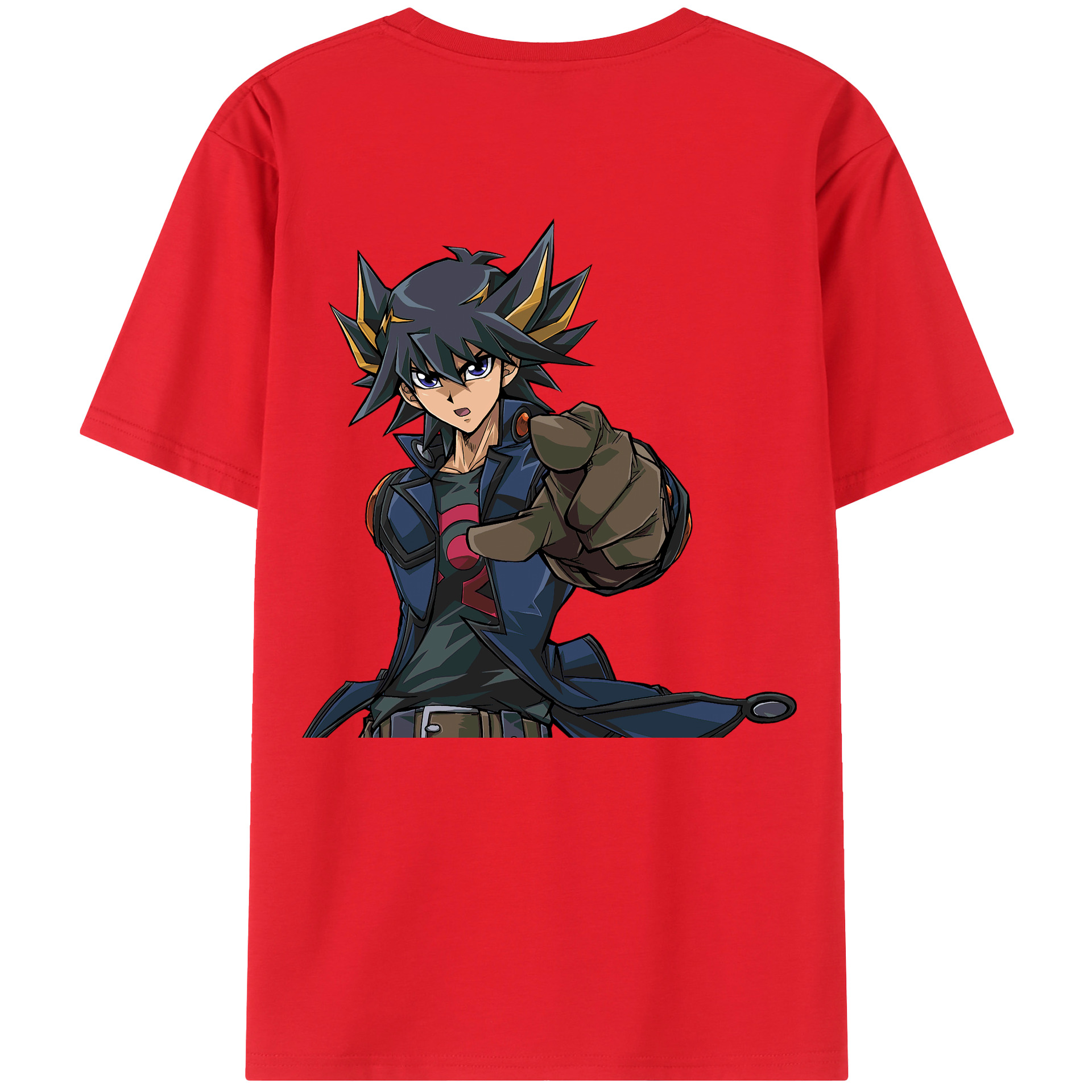 （画像用） 遊☆戯☆王 Yu-Gi-Oh! 綿100％ メンズ半袖Tシャツ（バックプリント） 通気性