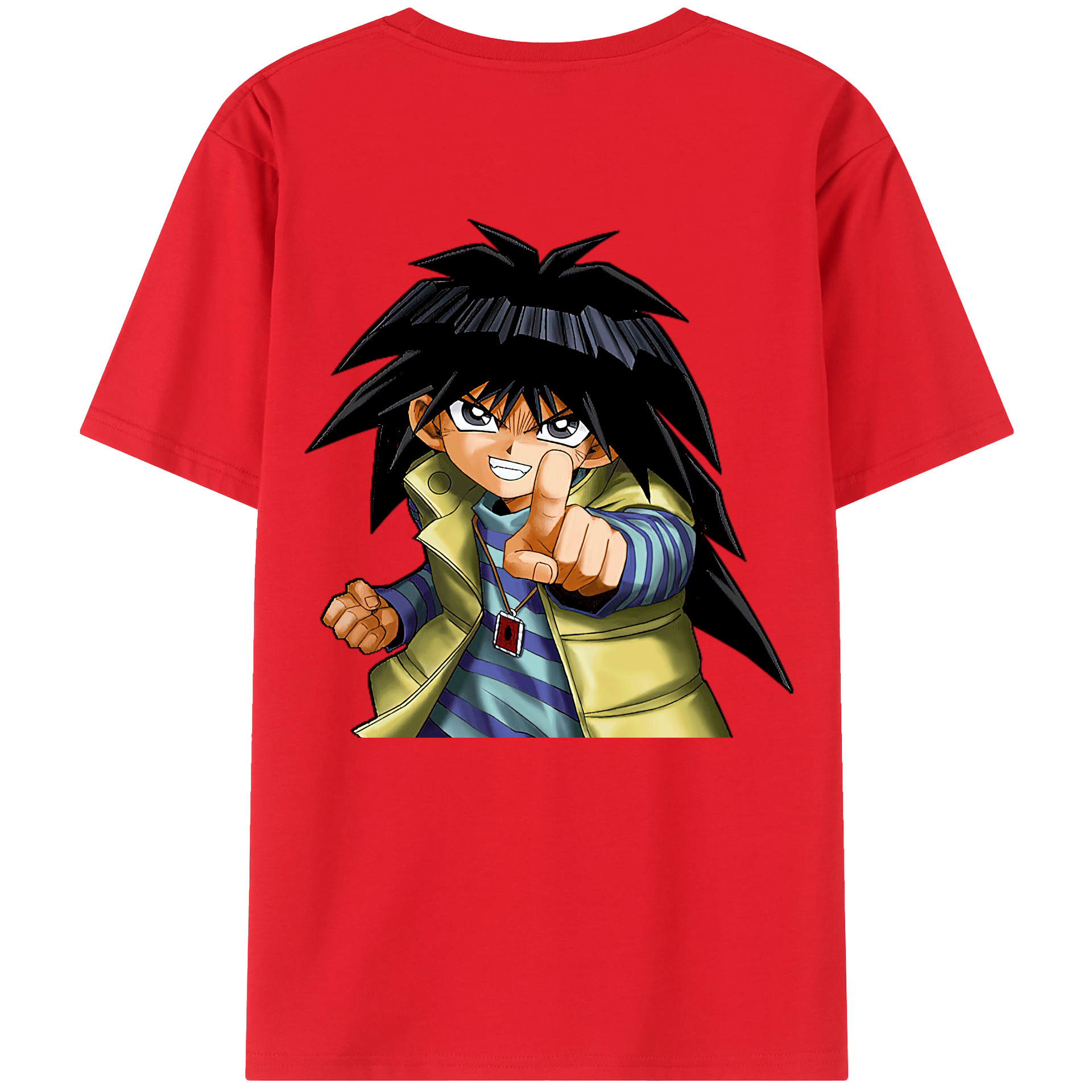 （画像用） 遊☆戯☆王 Yu-Gi-Oh! 綿100％ メンズ半袖Tシャツ（バックプリント） 通気性