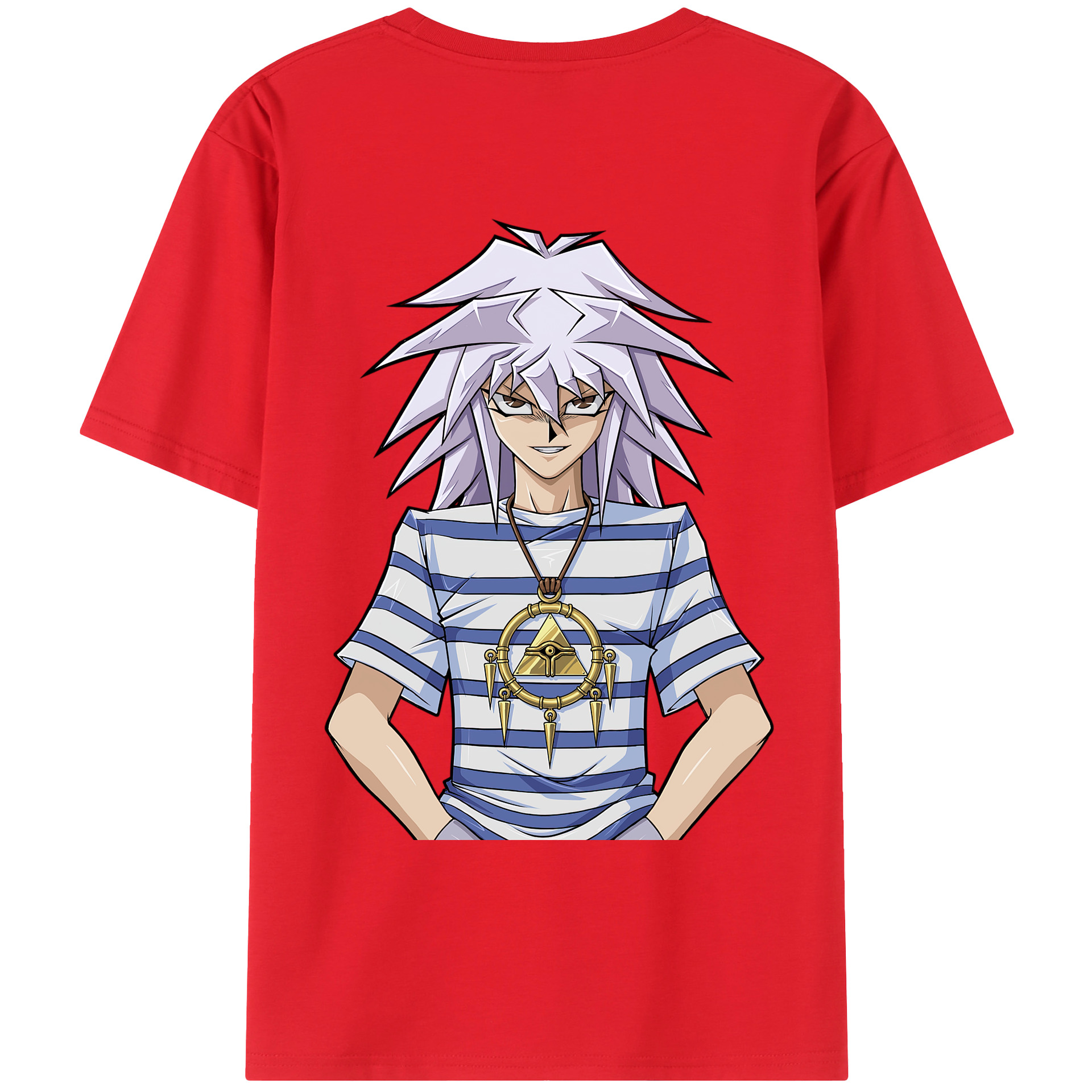（画像用） 遊☆戯☆王 Yu-Gi-Oh! 綿100％ メンズ半袖Tシャツ（バックプリント） 通気性