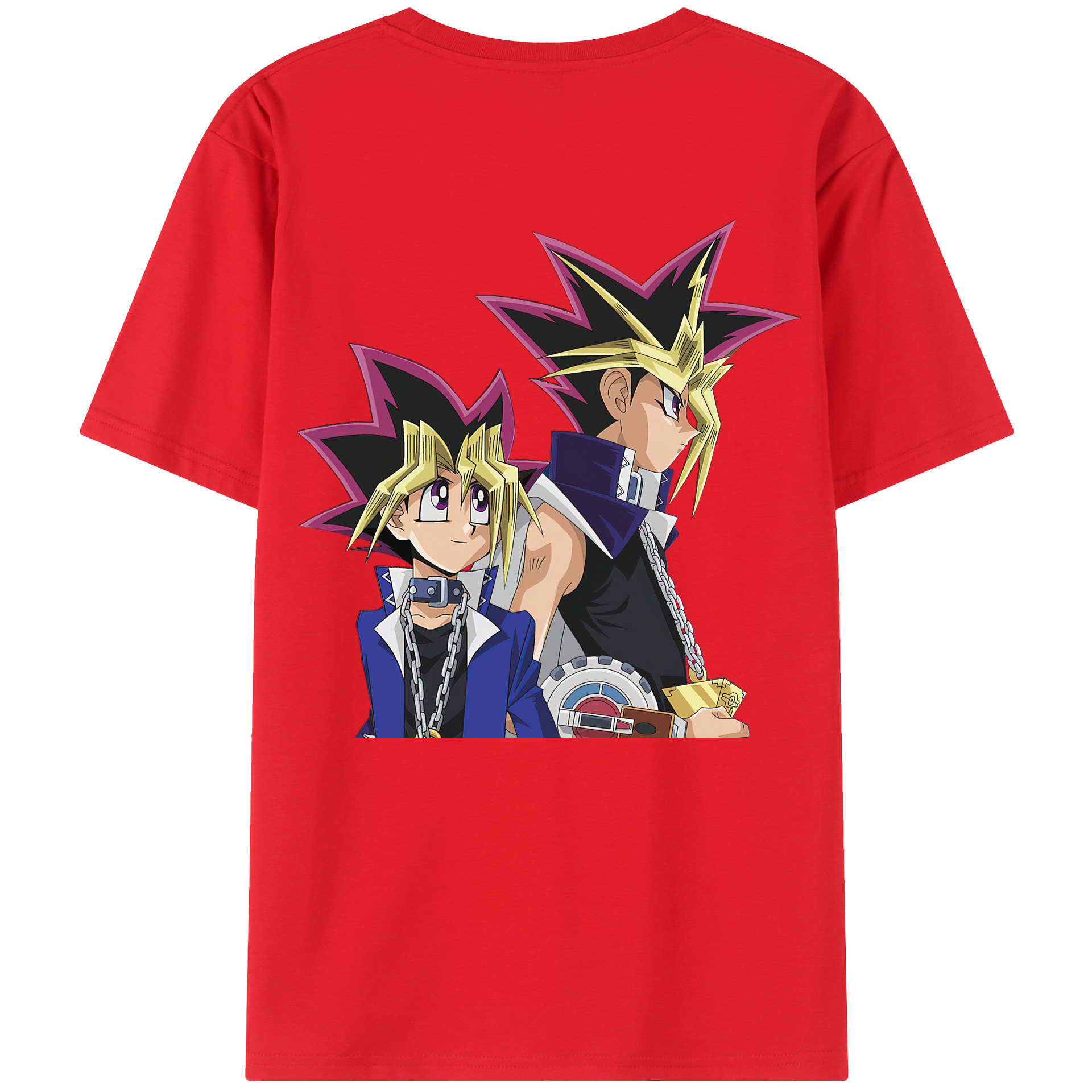 （画像用） 遊☆戯☆王 Yu-Gi-Oh! 綿100％ メンズ半袖Tシャツ（バックプリント） 通気性
