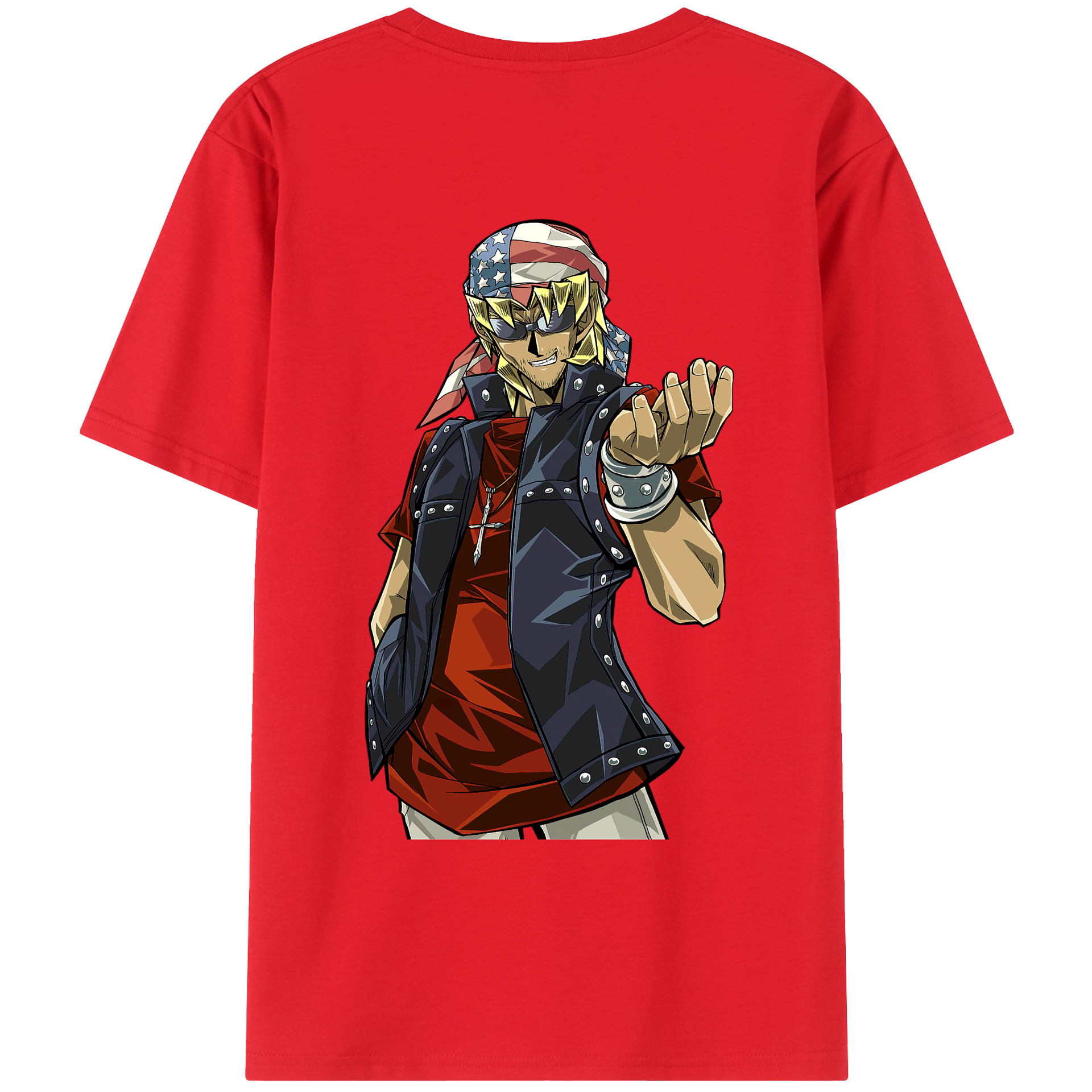 （画像用） 遊☆戯☆王 Yu-Gi-Oh! 綿100％ メンズ半袖Tシャツ（バックプリント） 通気性