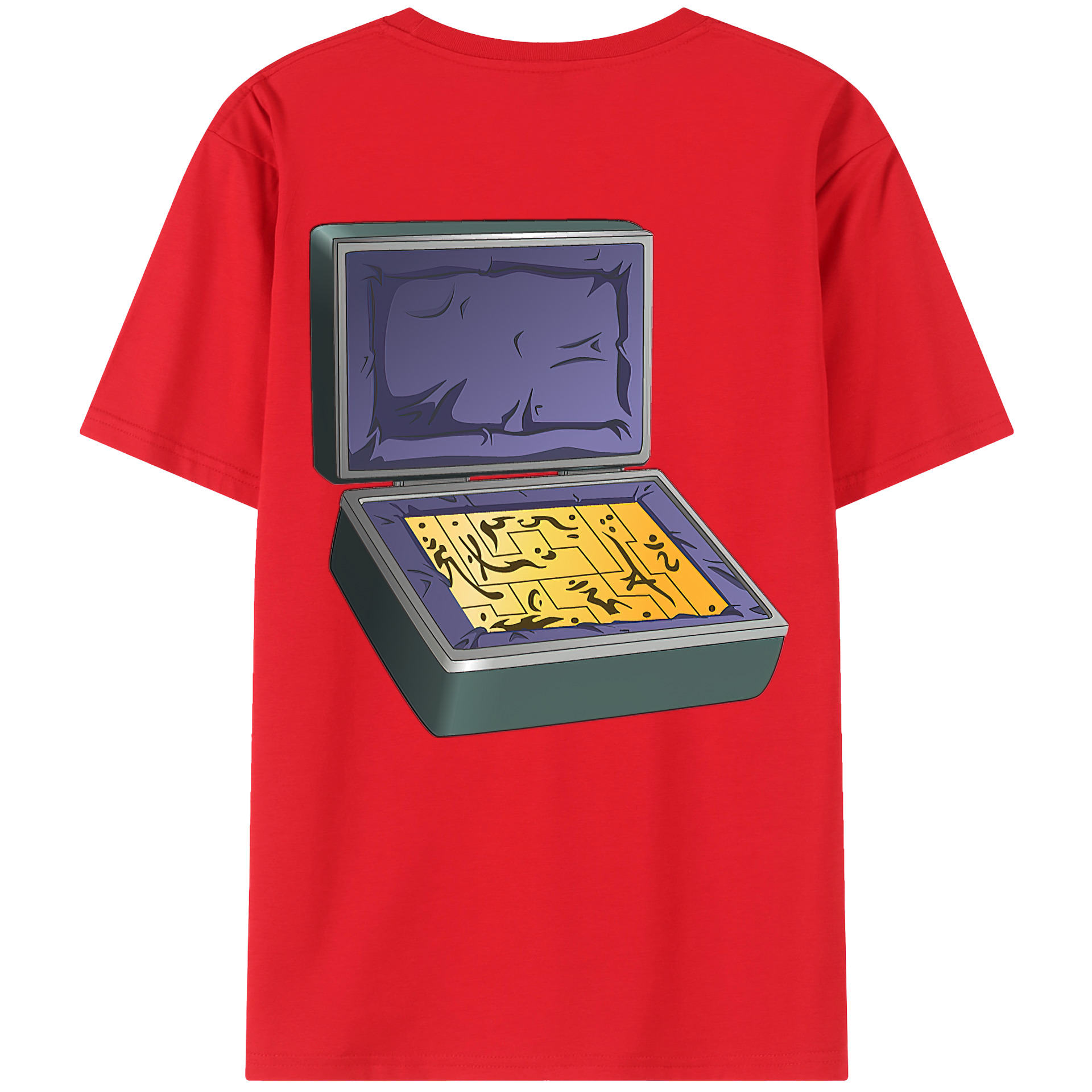 （画像用） 遊☆戯☆王 Yu-Gi-Oh! 綿100％ メンズ半袖Tシャツ（バックプリント） 通気性