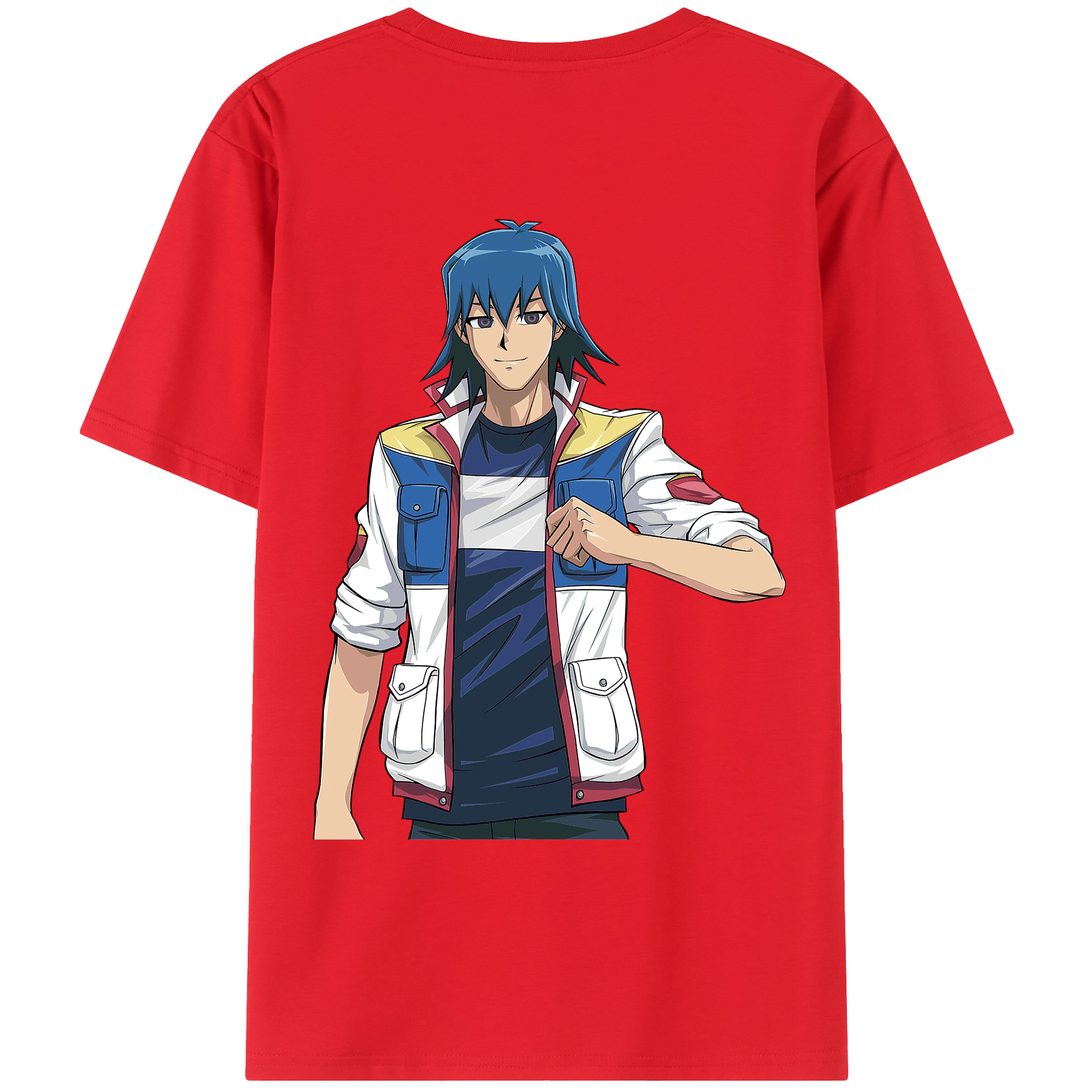 （画像用） 遊☆戯☆王 Yu-Gi-Oh! 綿100％ メンズ半袖Tシャツ（バックプリント） 通気性