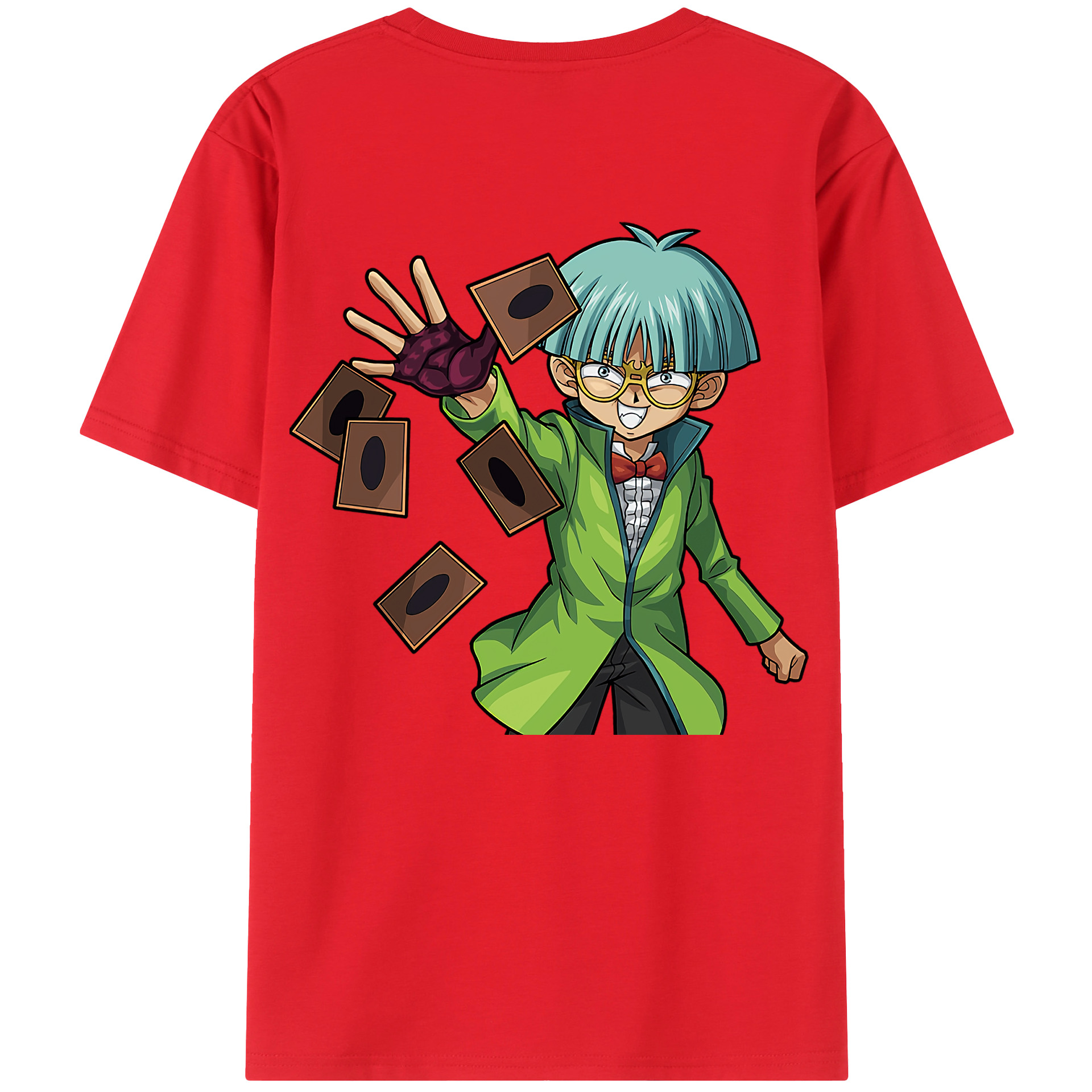 （画像用） 遊☆戯☆王 Yu-Gi-Oh! 綿100％ メンズ半袖Tシャツ（バックプリント） 通気性