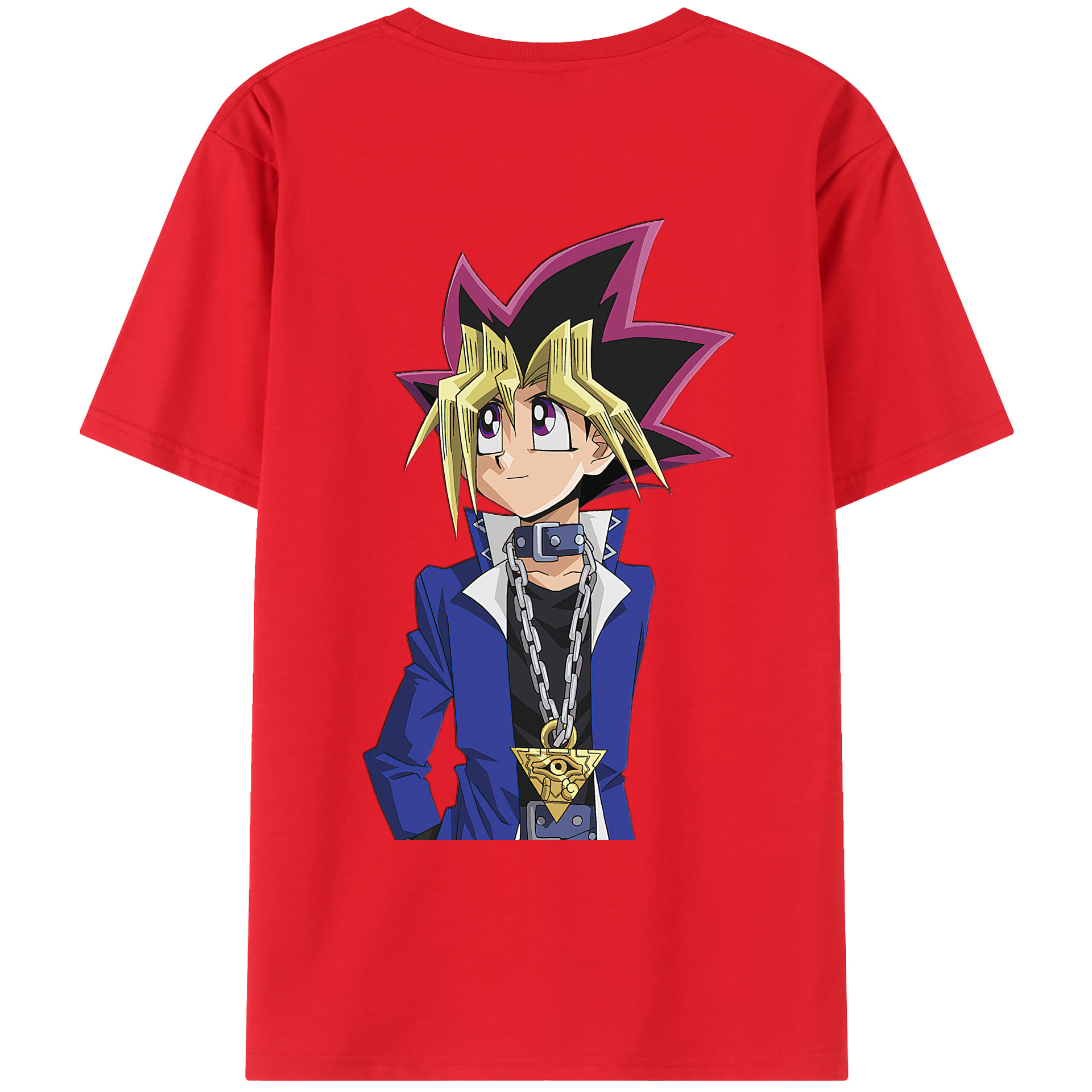 （画像用） 遊☆戯☆王 Yu-Gi-Oh! 綿100％ メンズ半袖Tシャツ（バックプリント） 通気性