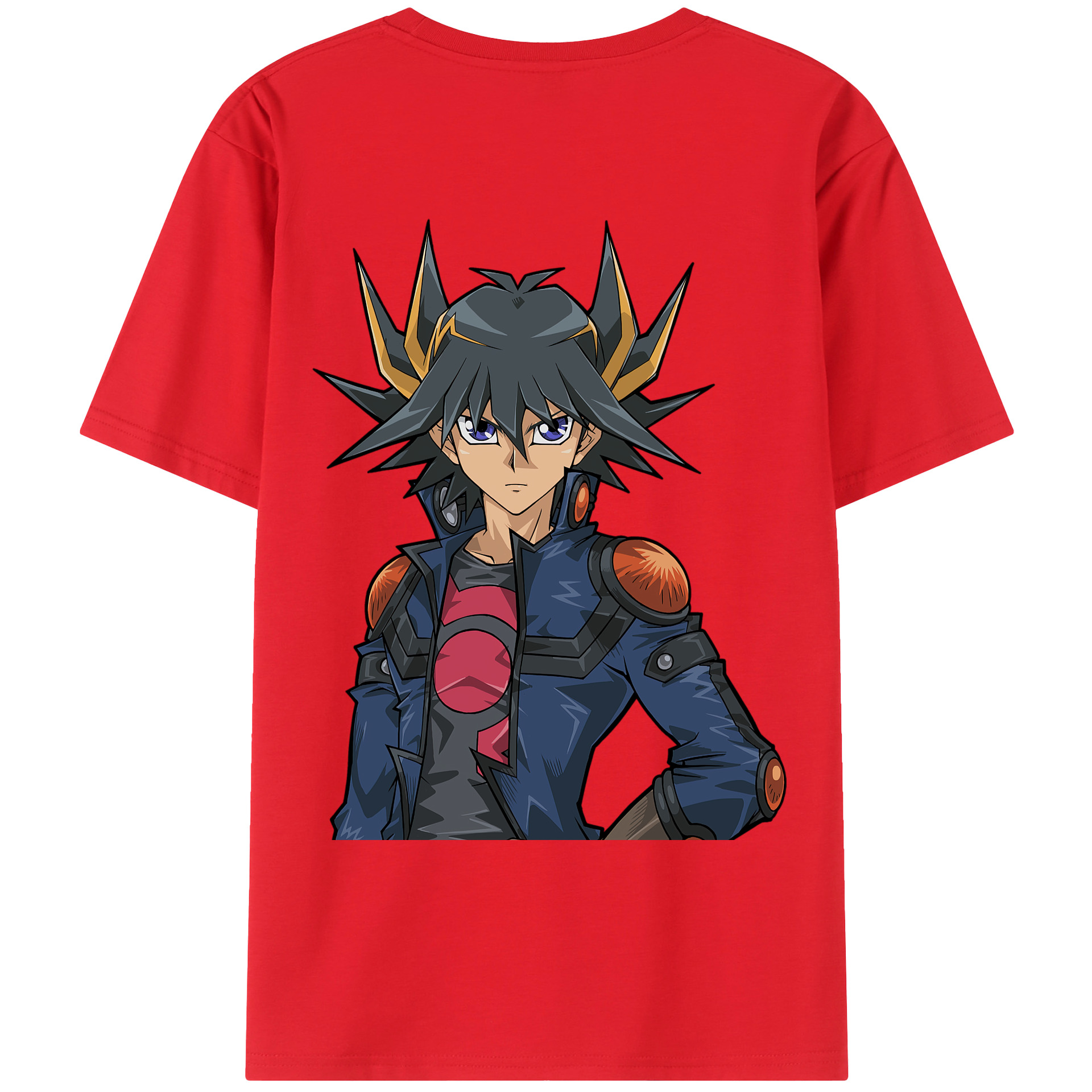 （画像用） 遊☆戯☆王 Yu-Gi-Oh! 綿100％ メンズ半袖Tシャツ（バックプリント） 通気性