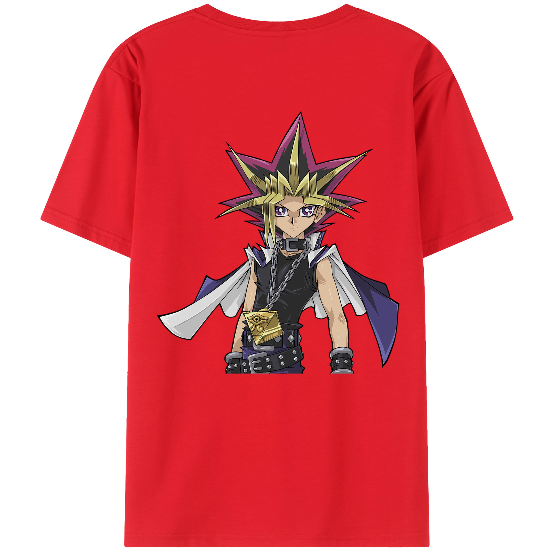 （画像用） 遊☆戯☆王 Yu-Gi-Oh! 綿100％ メンズ半袖Tシャツ（バックプリント） 通気性