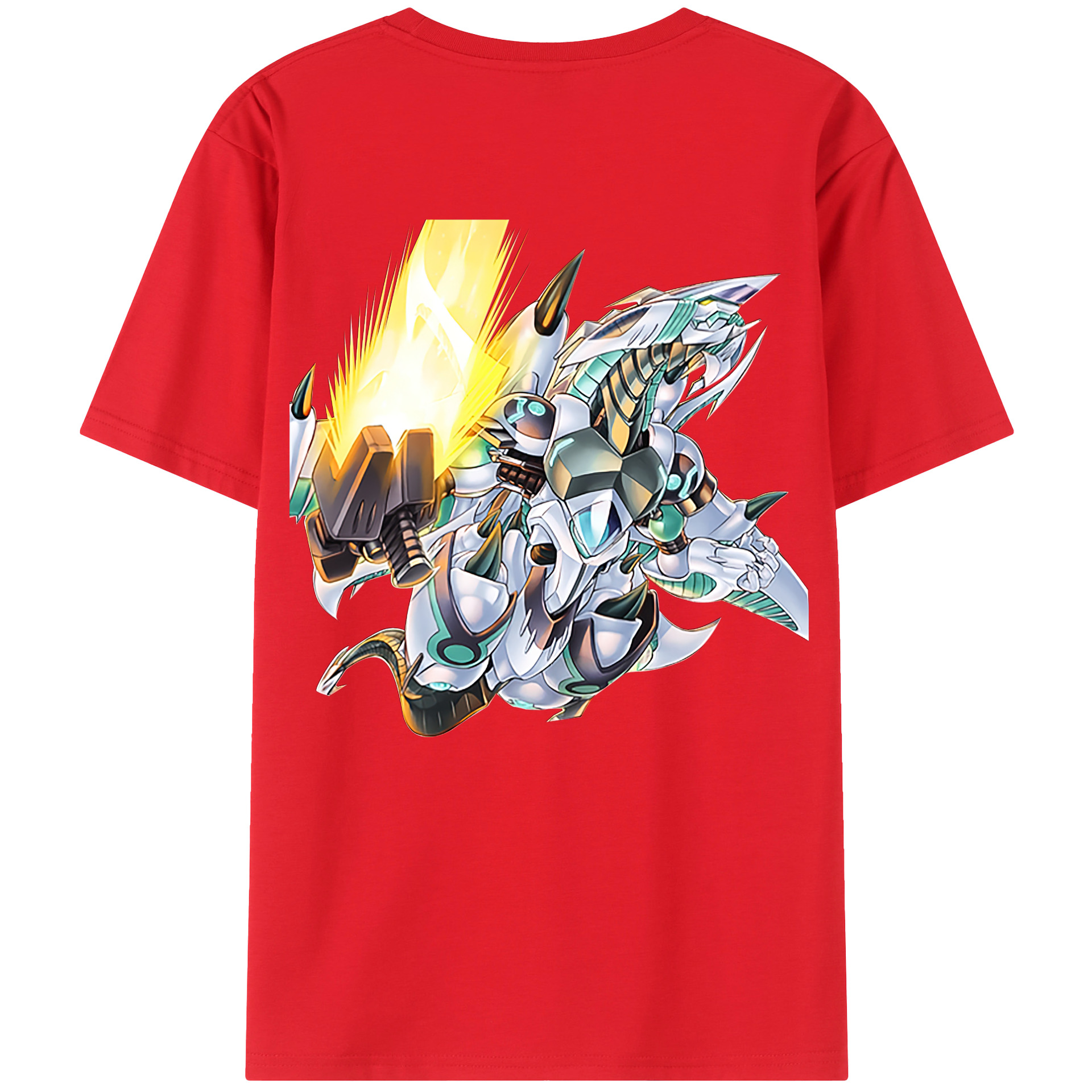 （画像用） 遊☆戯☆王 Yu-Gi-Oh! 綿100％ メンズ半袖Tシャツ（バックプリント） 通気性