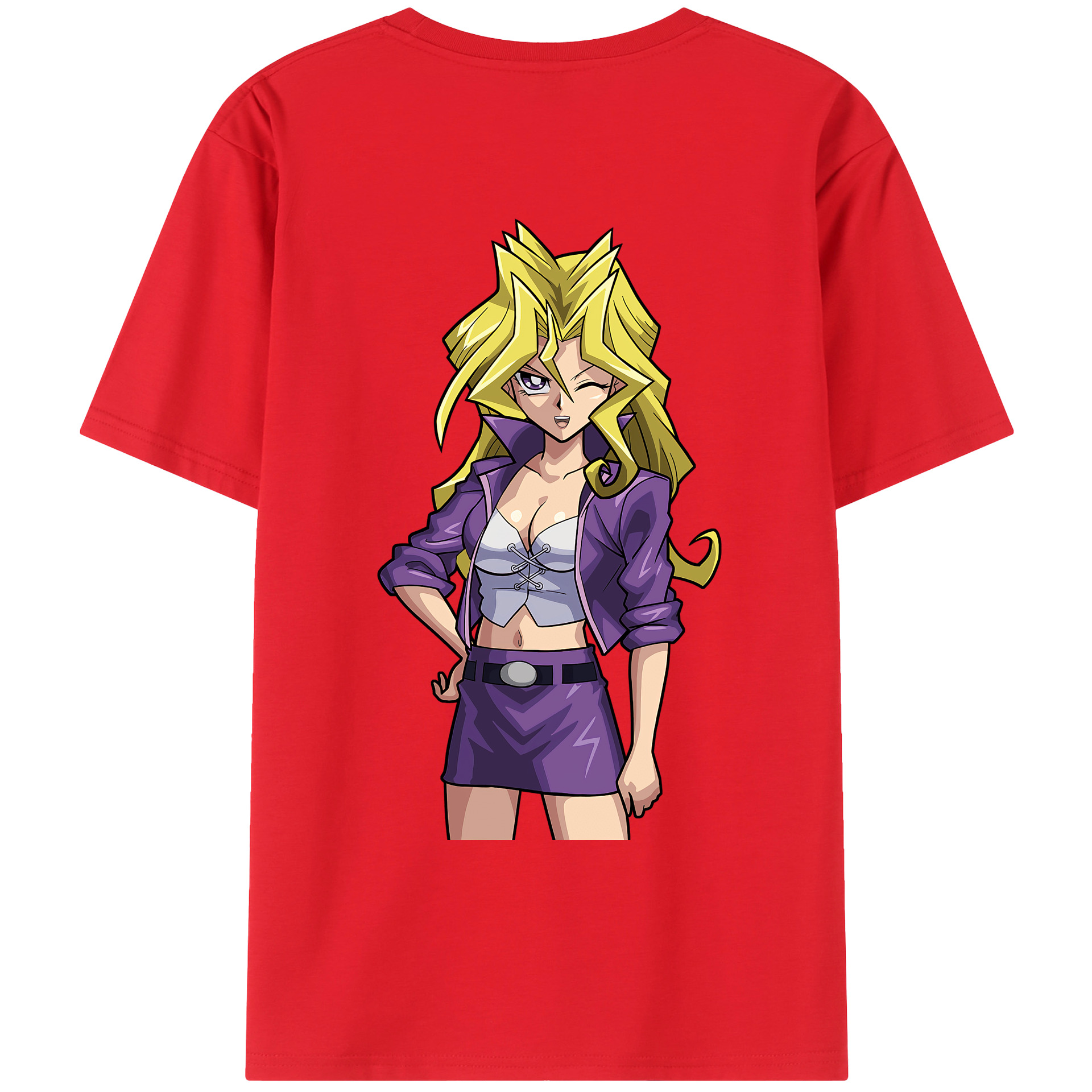 （画像用） 遊☆戯☆王 Yu-Gi-Oh! 綿100％ メンズ半袖Tシャツ（バックプリント） 通気性
