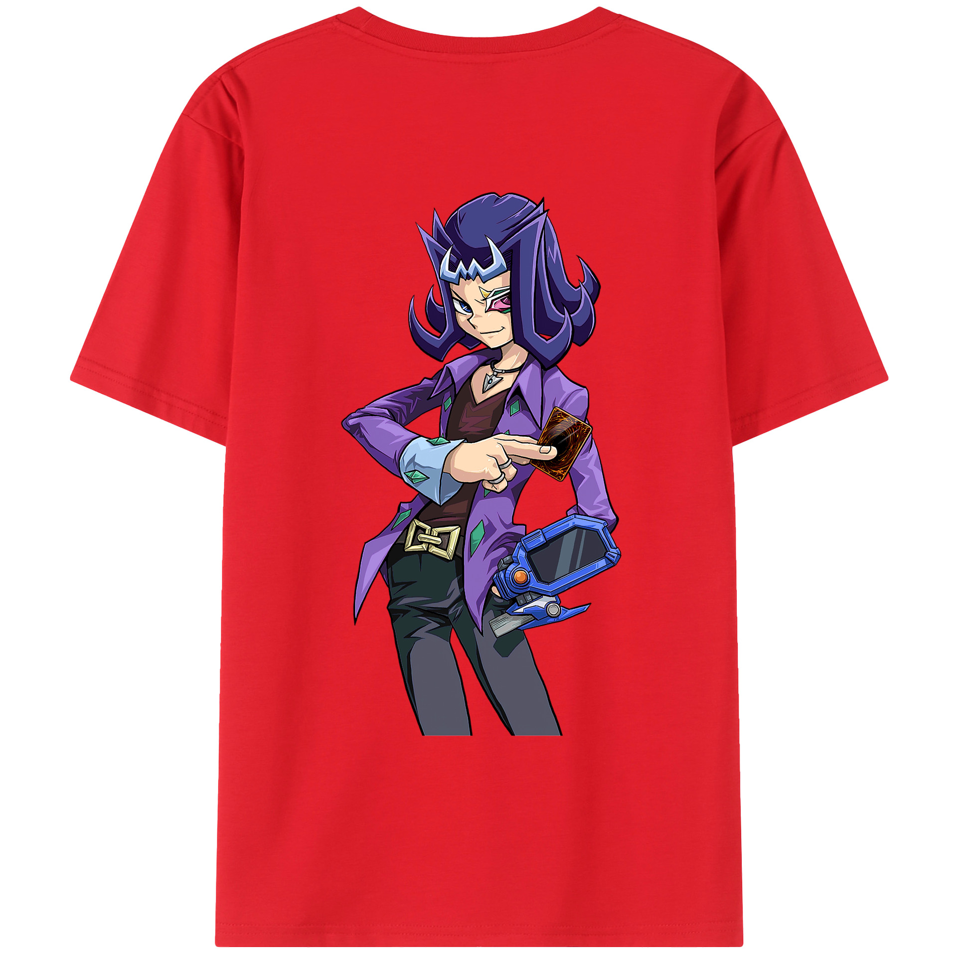 （画像用） 遊☆戯☆王 Yu-Gi-Oh! 綿100％ メンズ半袖Tシャツ（バックプリント） 通気性