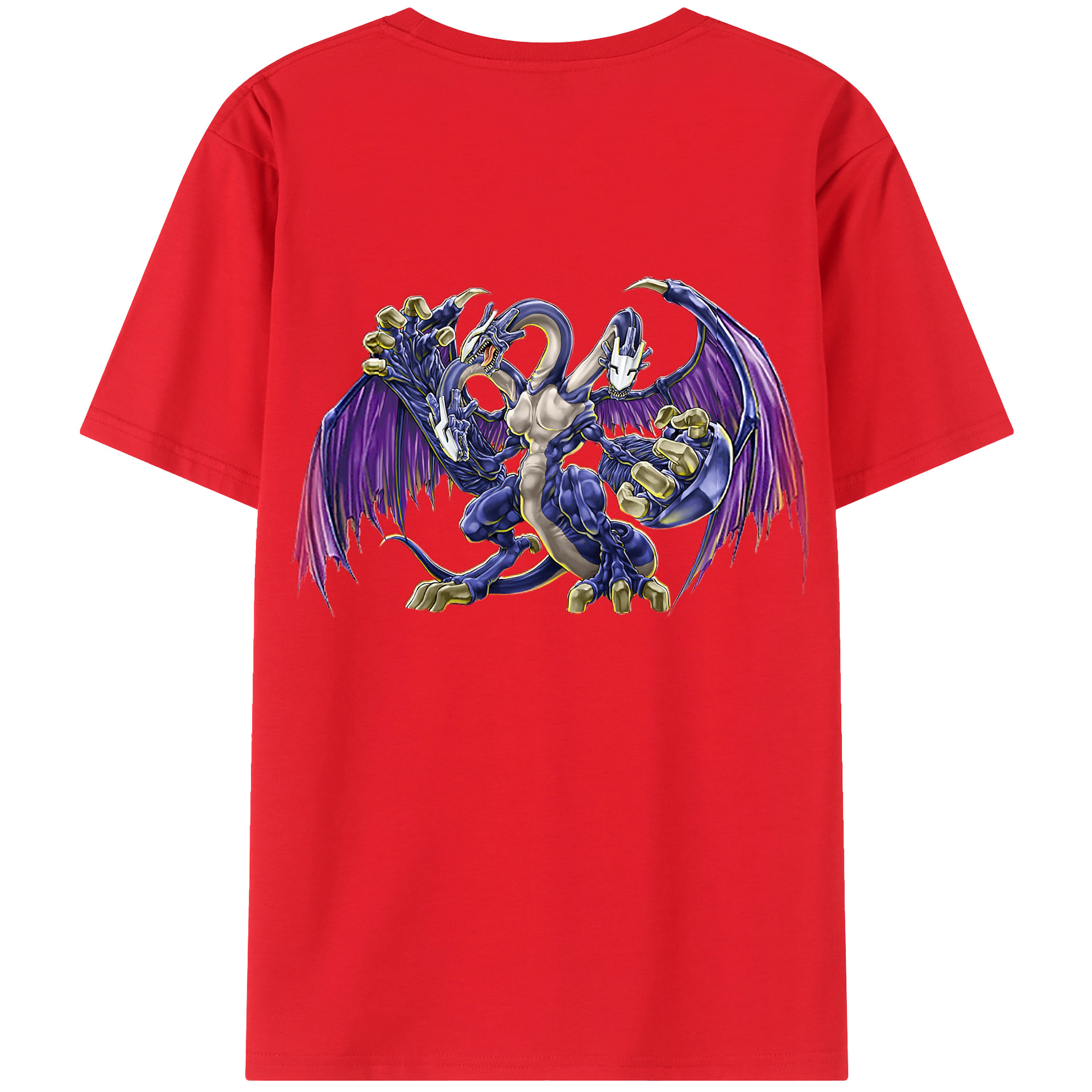 （画像用） 遊☆戯☆王 Yu-Gi-Oh! 綿100％ メンズ半袖Tシャツ（バックプリント） 通気性