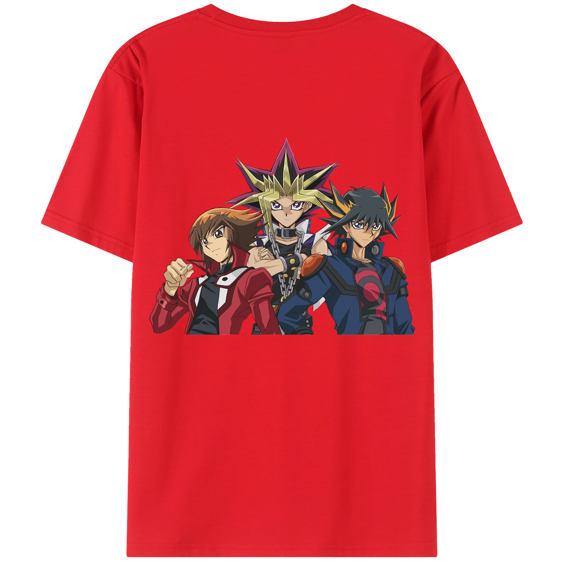 （画像用） 遊☆戯☆王 Yu-Gi-Oh! 綿100％ メンズ半袖Tシャツ（バックプリント） 通気性