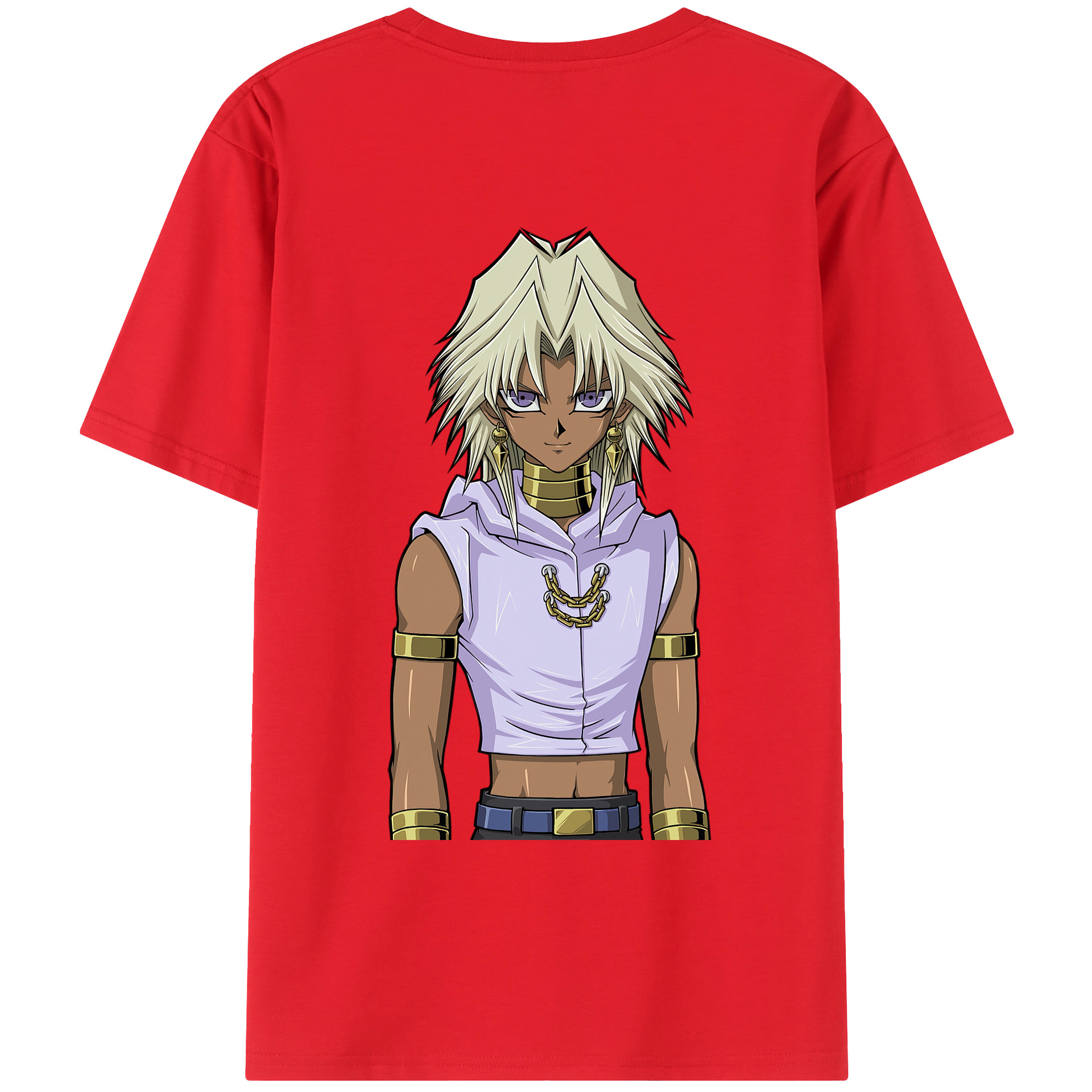 （画像用） 遊☆戯☆王 Yu-Gi-Oh! 綿100％ メンズ半袖Tシャツ（バックプリント） 通気性