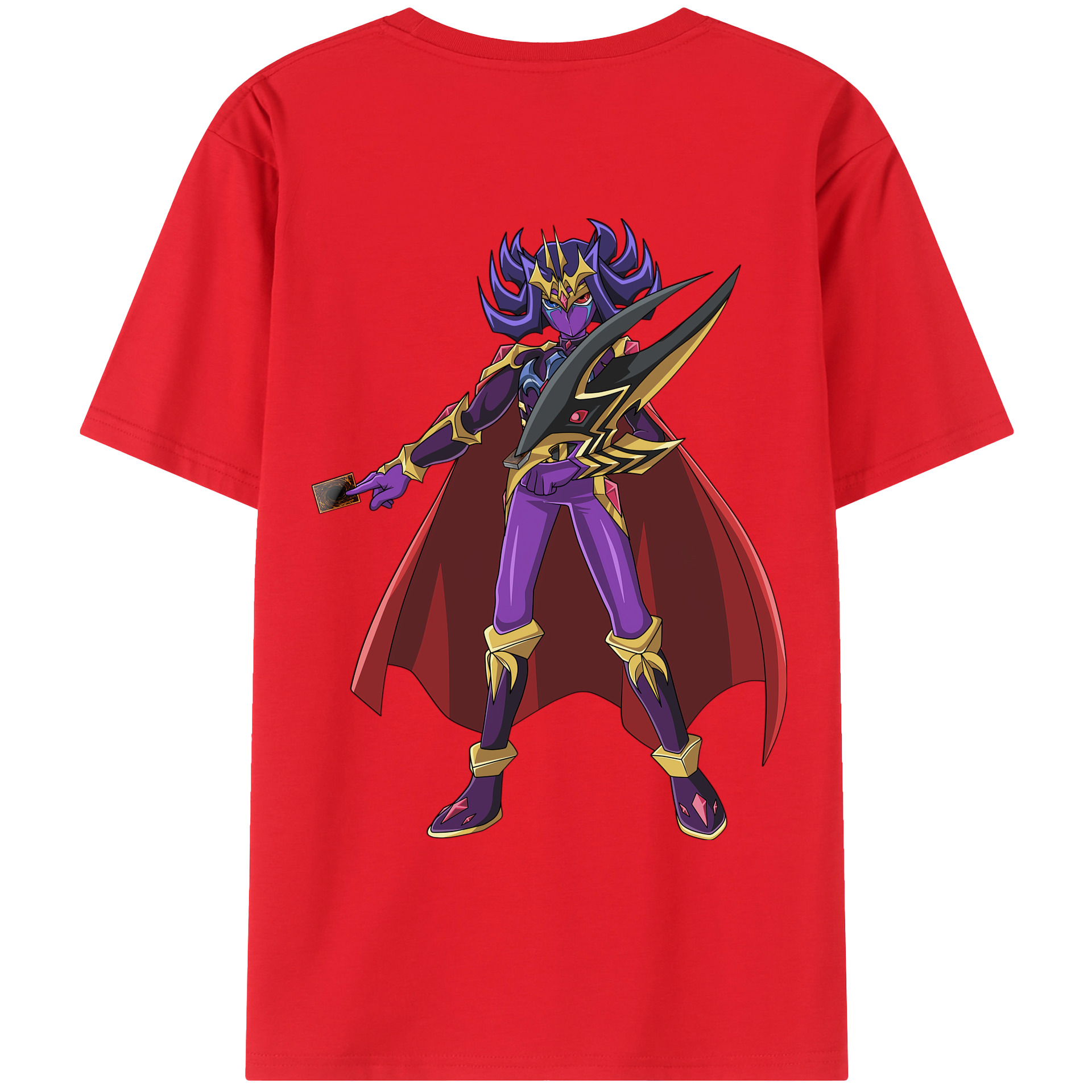 （画像用） 遊☆戯☆王 Yu-Gi-Oh! 綿100％ メンズ半袖Tシャツ（バックプリント） 通気性