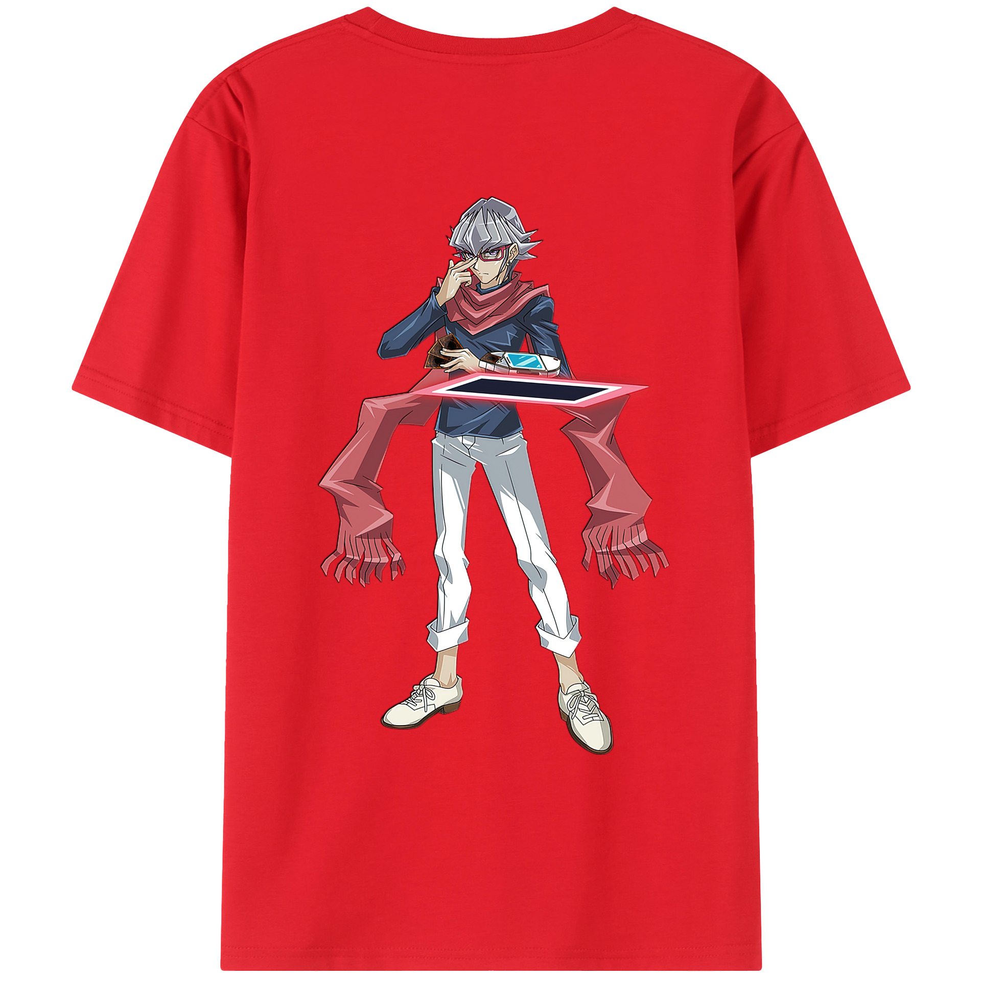 （画像用） 遊☆戯☆王 Yu-Gi-Oh! 綿100％ メンズ半袖Tシャツ（バックプリント） 通気性