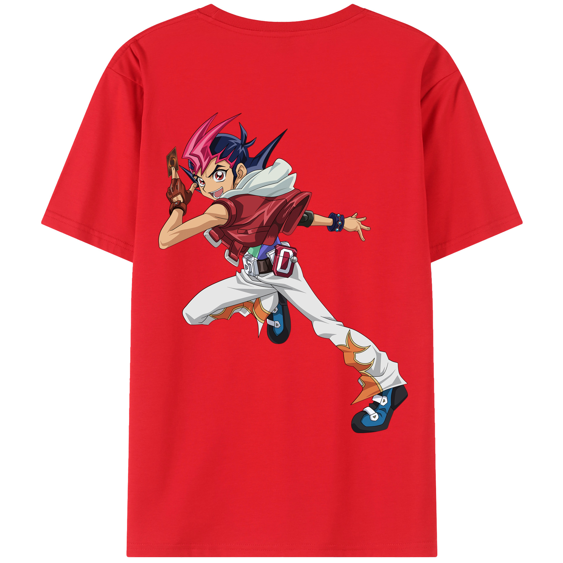 （画像用） 遊☆戯☆王 Yu-Gi-Oh! 綿100％ メンズ半袖Tシャツ（バックプリント） 通気性