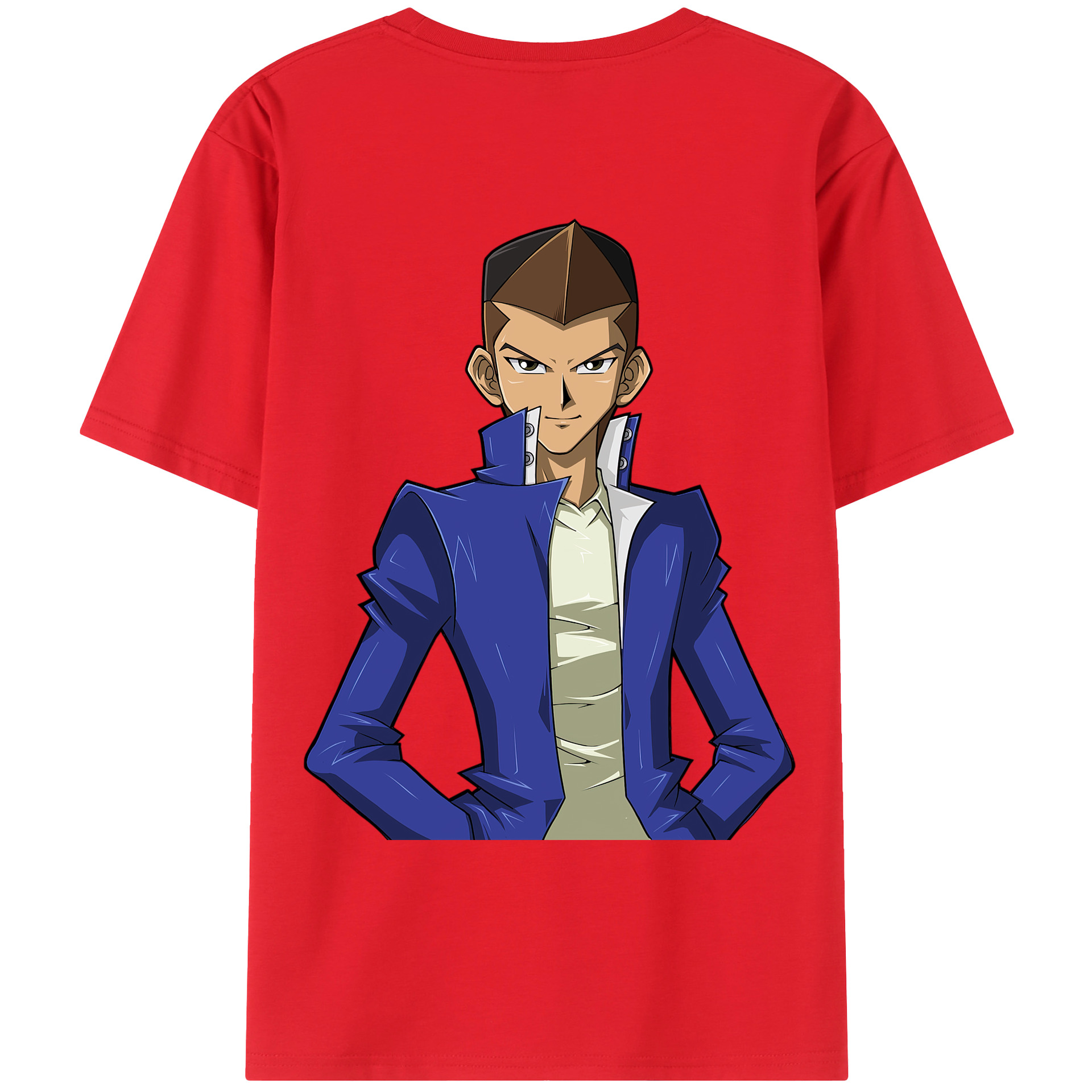 （画像用） 遊☆戯☆王 Yu-Gi-Oh! 綿100％ メンズ半袖Tシャツ（バックプリント） 通気性