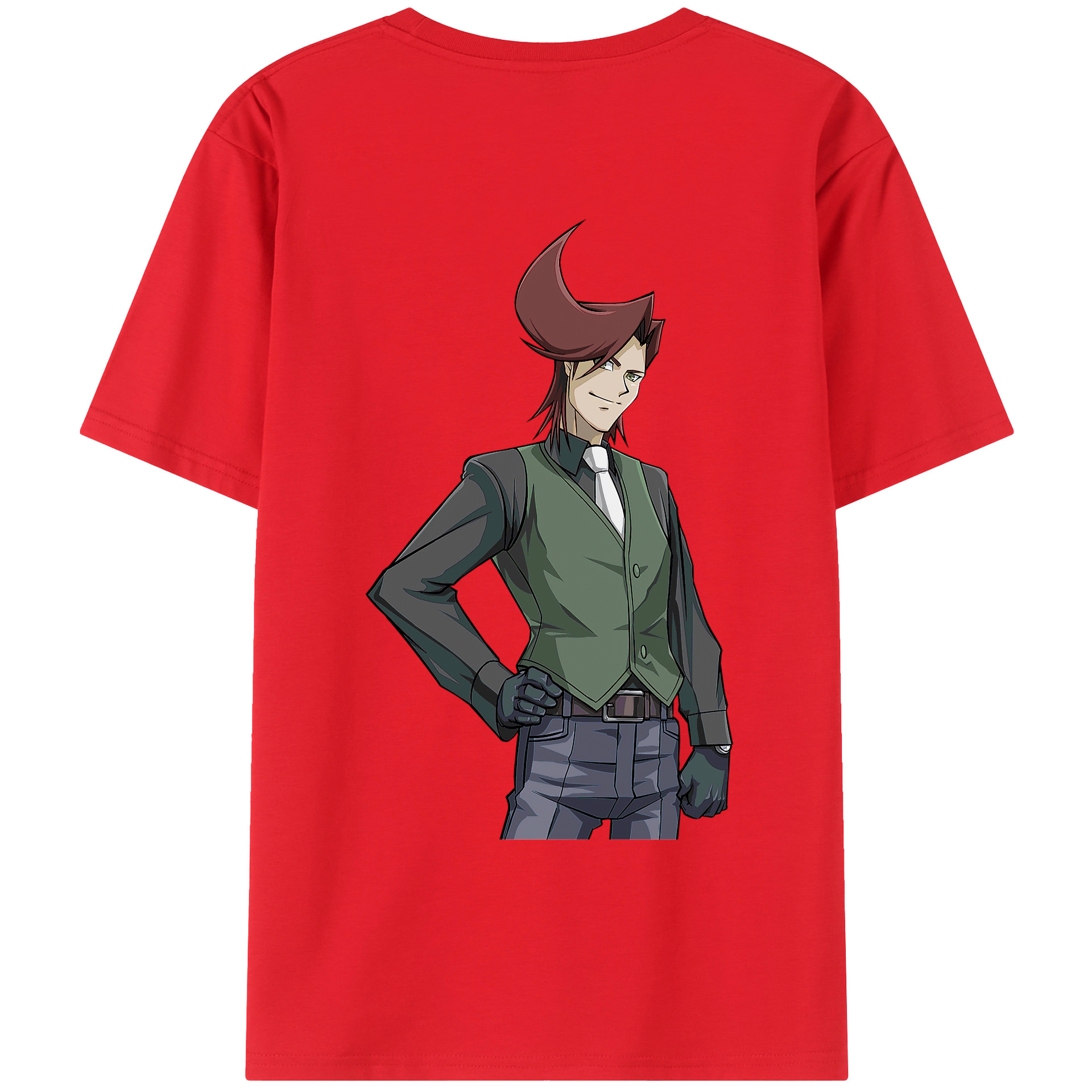 （画像用） 遊☆戯☆王 Yu-Gi-Oh! 綿100％ メンズ半袖Tシャツ（バックプリント） 通気性