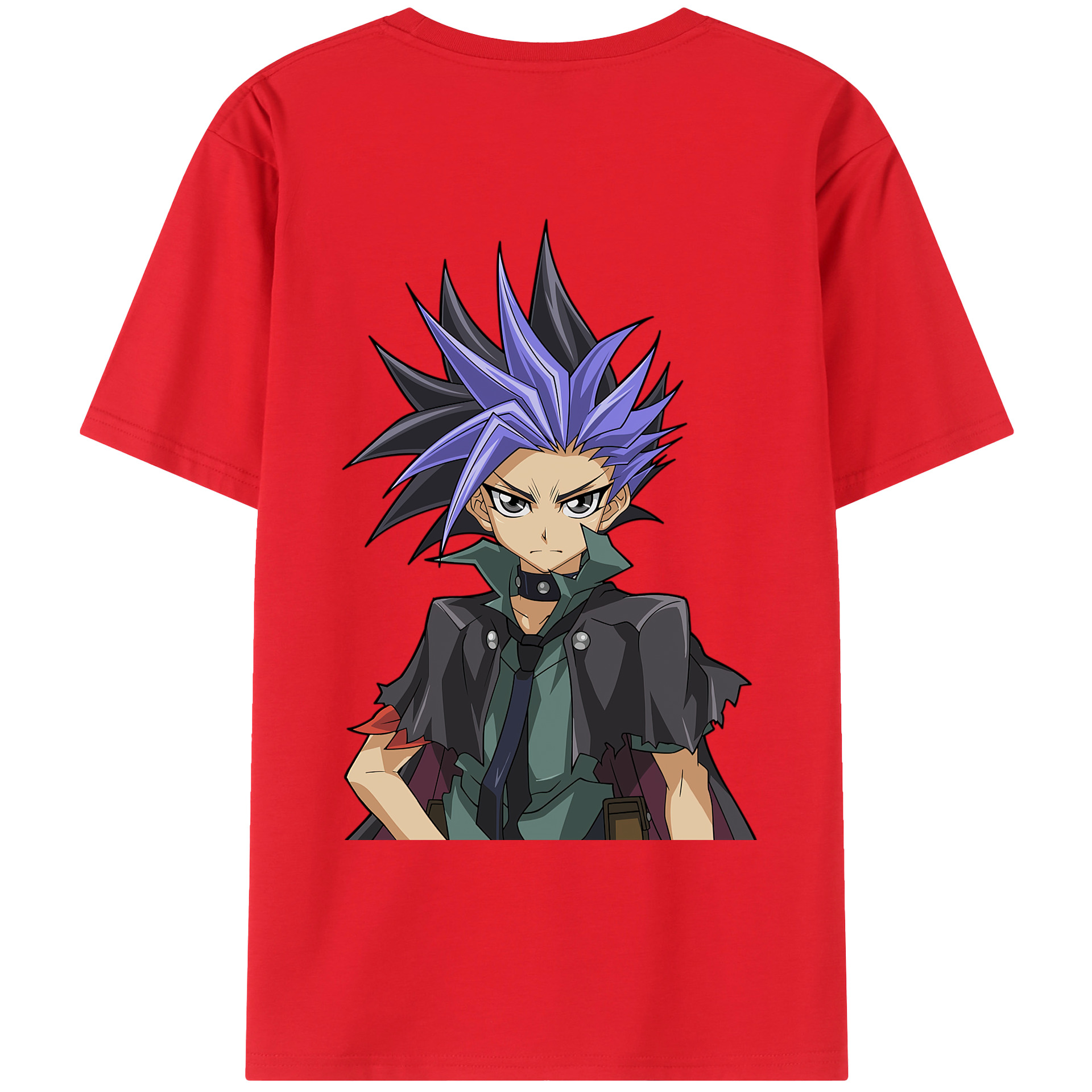 （画像用） 遊☆戯☆王 Yu-Gi-Oh! 綿100％ メンズ半袖Tシャツ（バックプリント） 通気性
