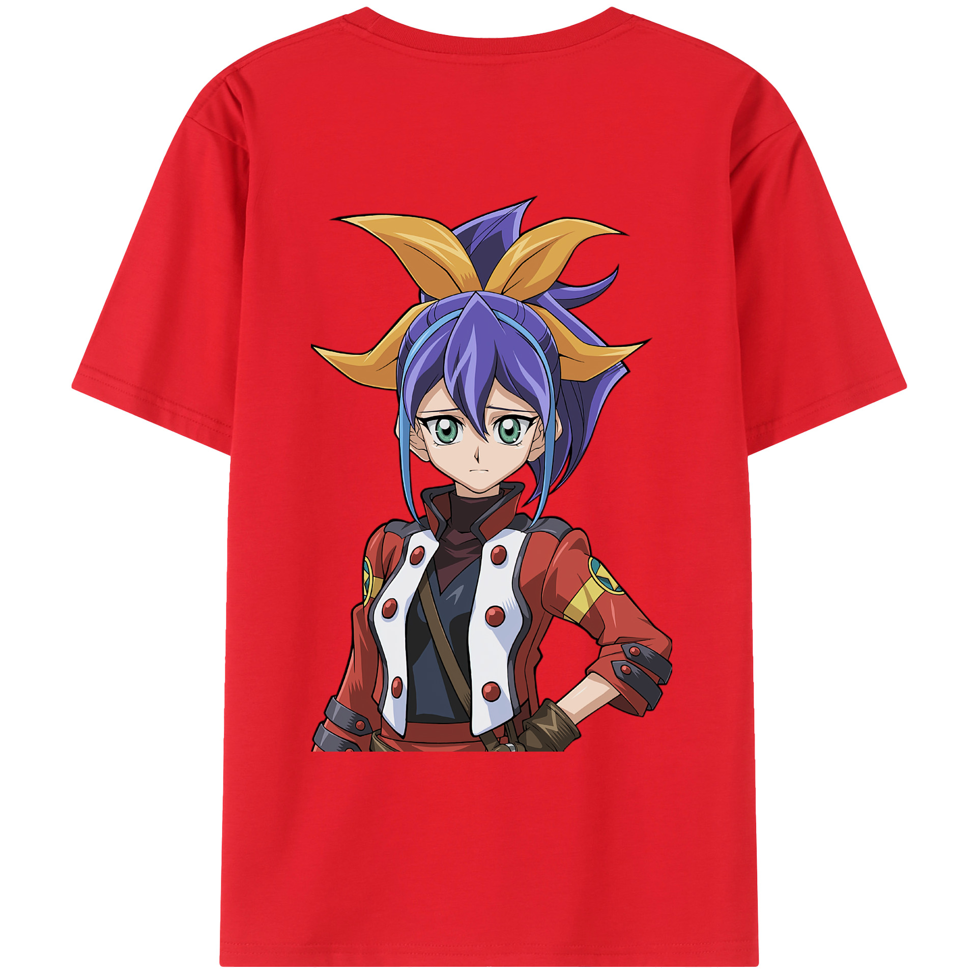 （画像用） 遊☆戯☆王 Yu-Gi-Oh! 綿100％ メンズ半袖Tシャツ（バックプリント） 通気性