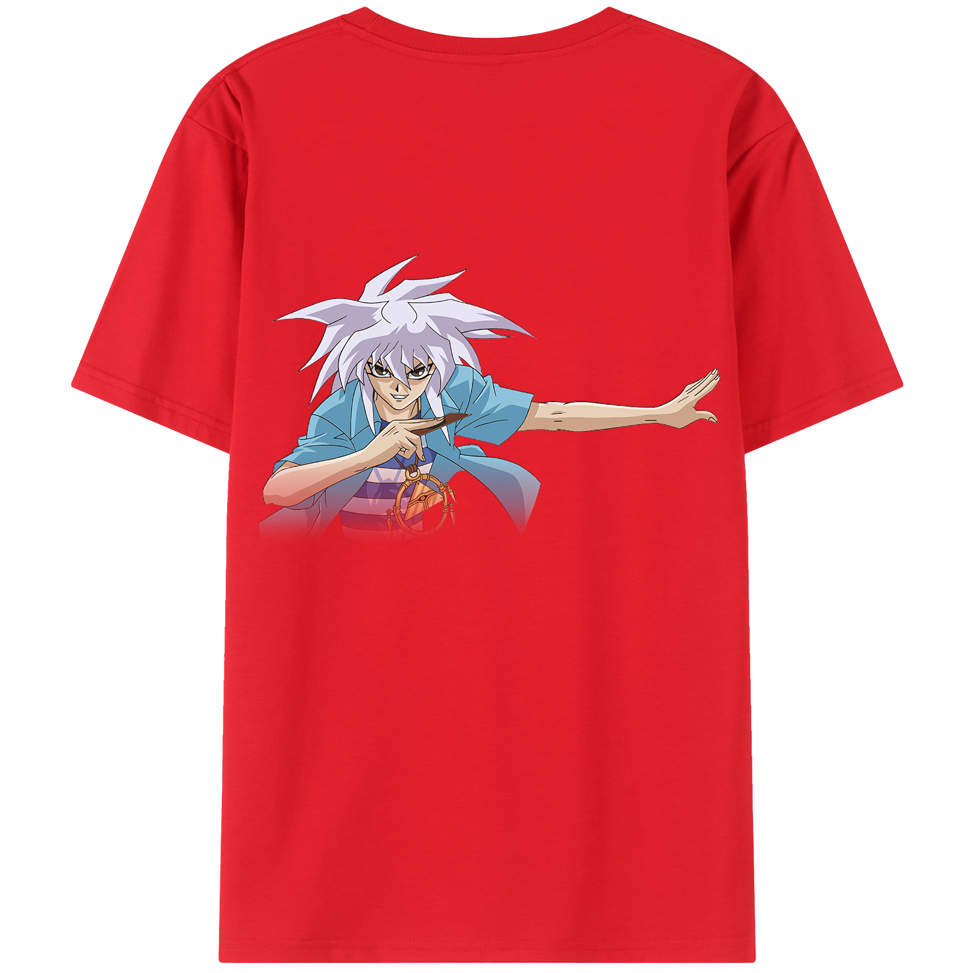 （画像用） 遊☆戯☆王 Yu-Gi-Oh! 綿100％ メンズ半袖Tシャツ（バックプリント） 通気性